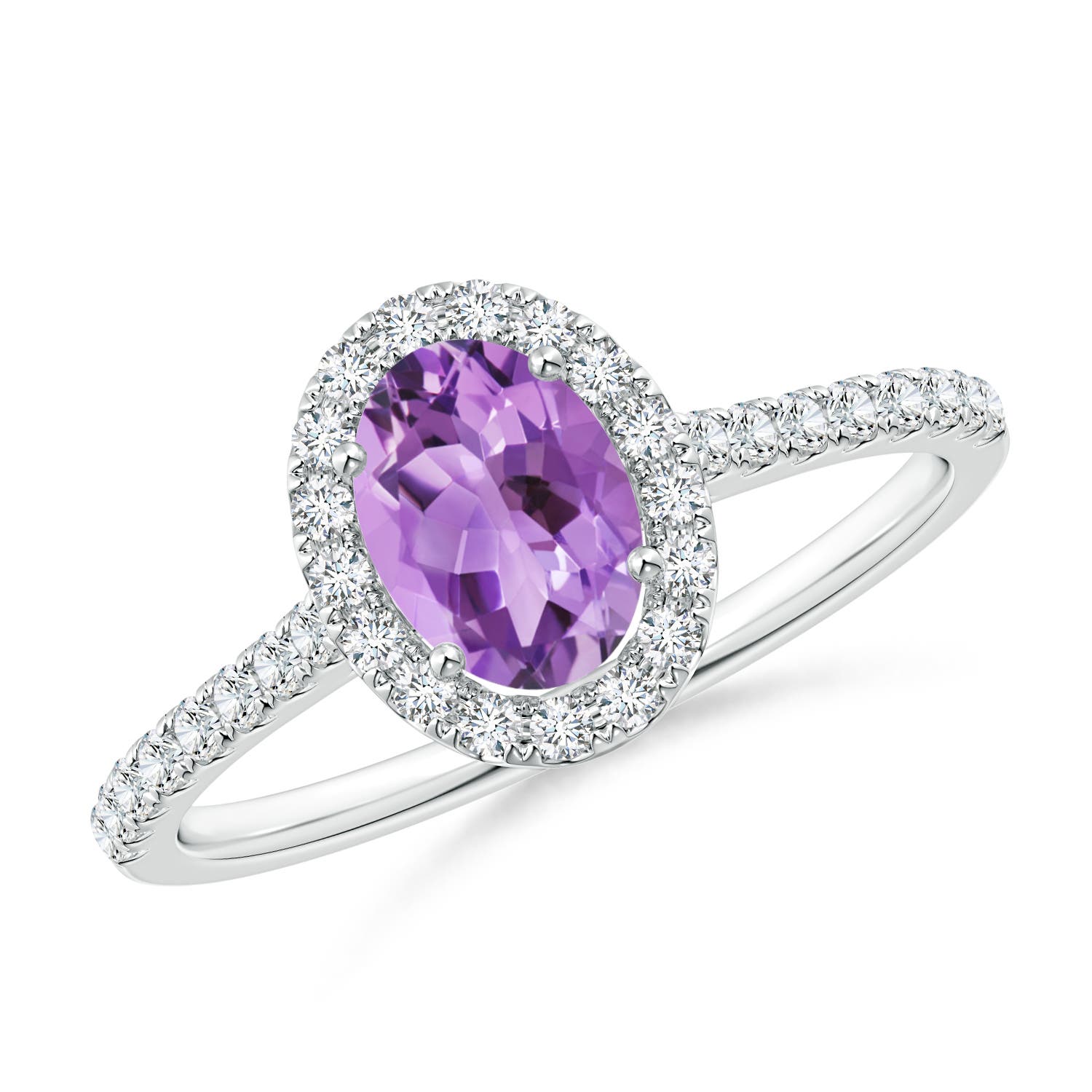 A - Amethyst / 0.96 CT / 14 KT White Gold