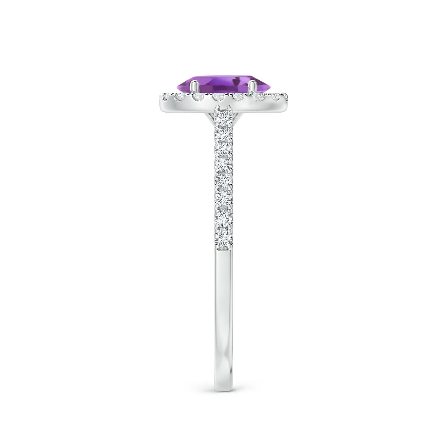 A - Amethyst / 0.96 CT / 14 KT White Gold