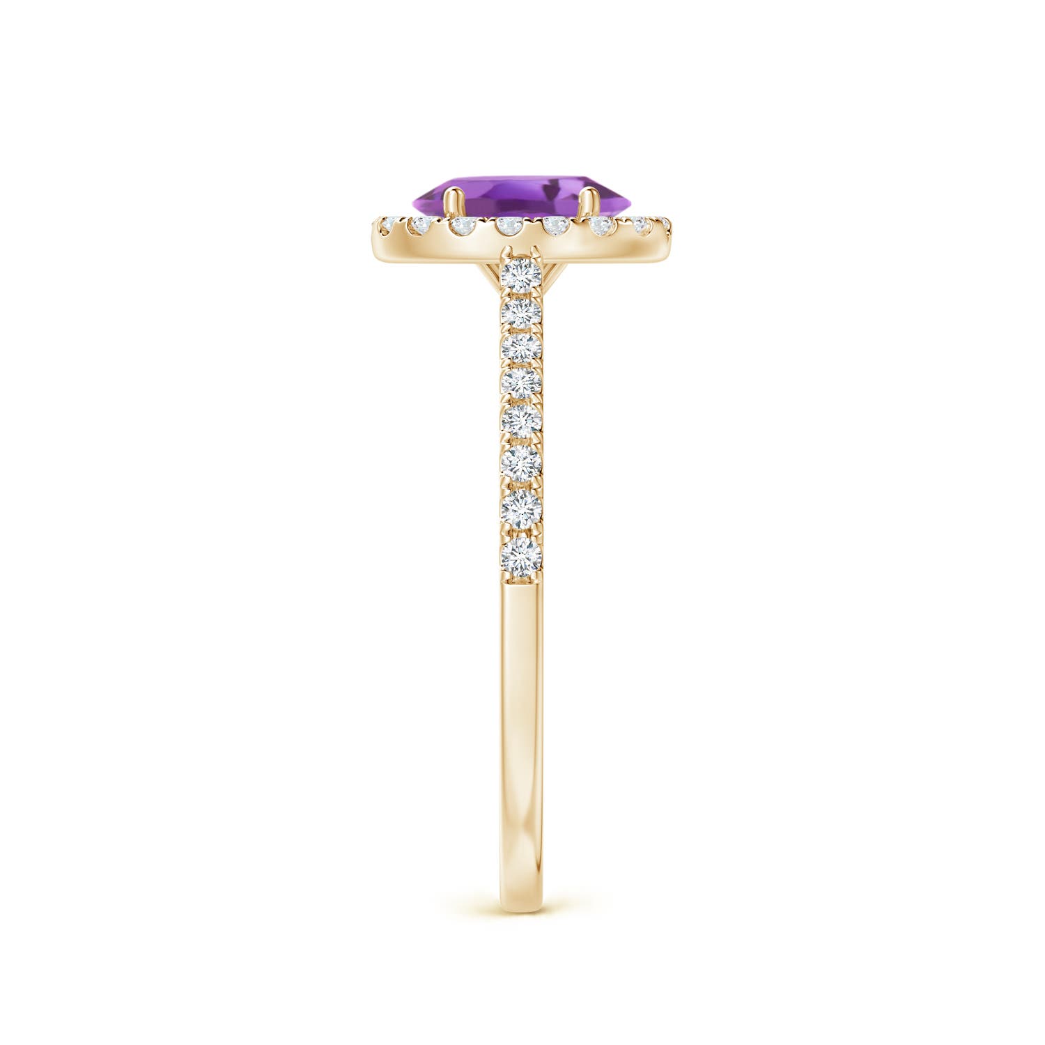 A - Amethyst / 0.96 CT / 14 KT Yellow Gold