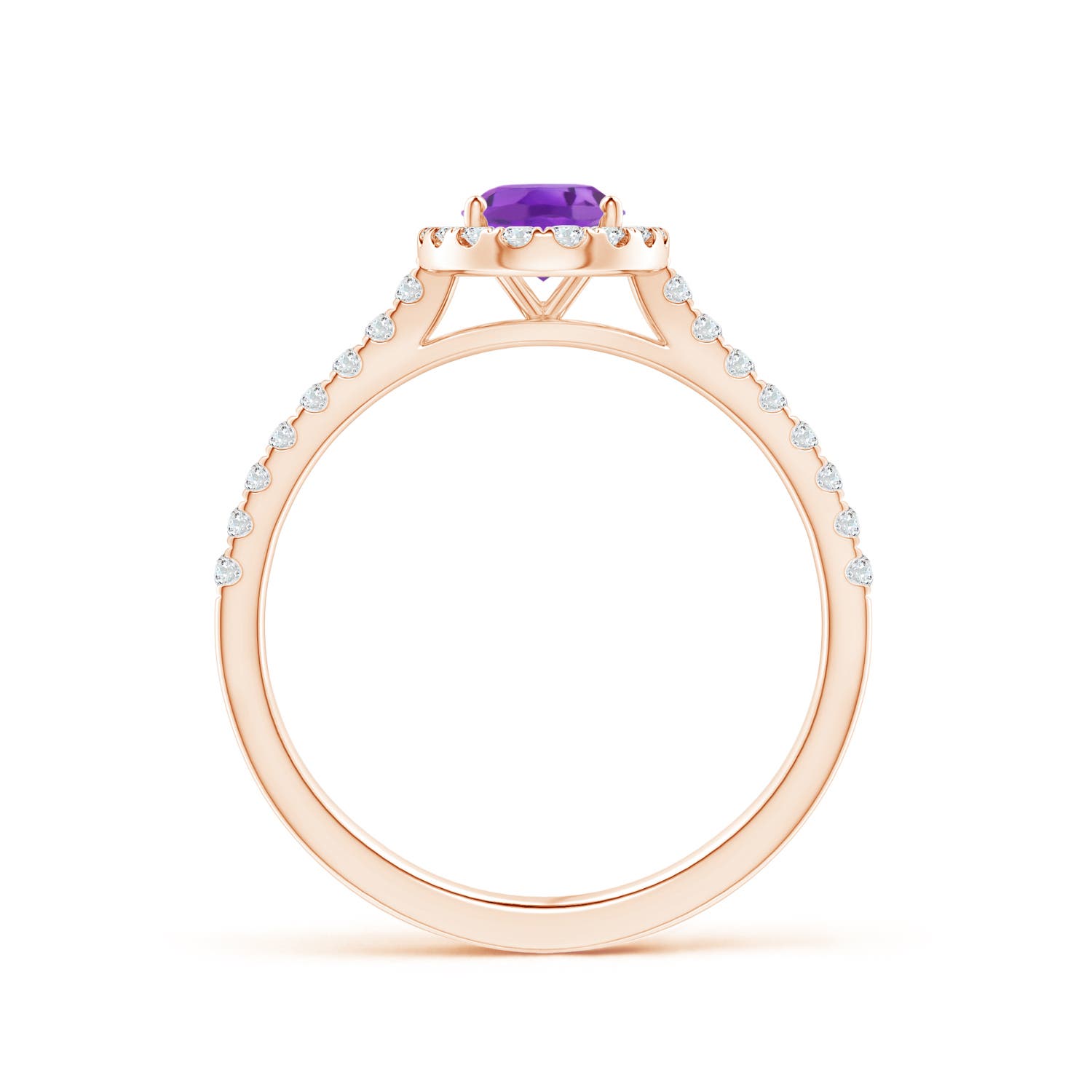 AA - Amethyst / 0.96 CT / 14 KT Rose Gold