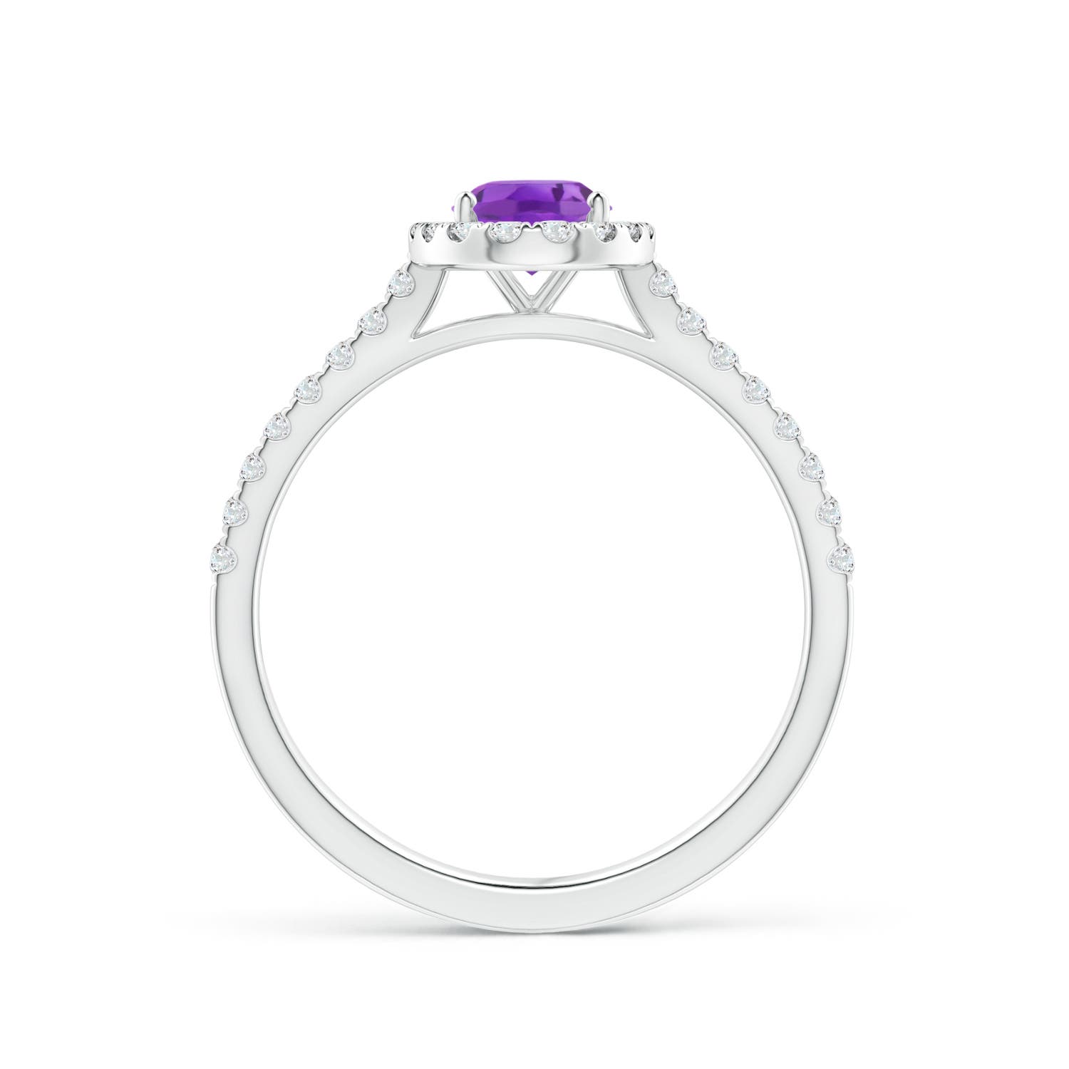 AA - Amethyst / 0.96 CT / 14 KT White Gold