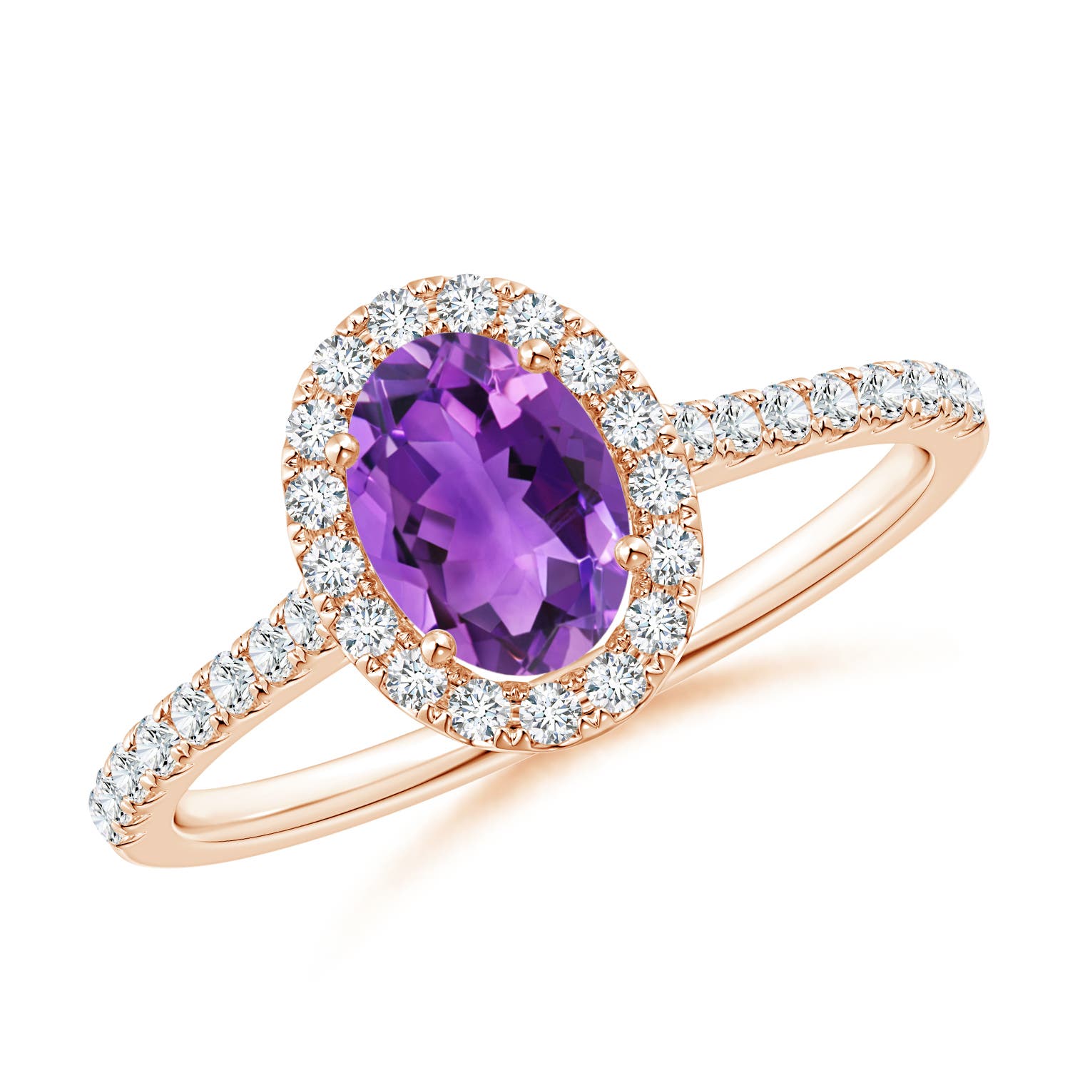 AAA - Amethyst / 0.96 CT / 14 KT Rose Gold