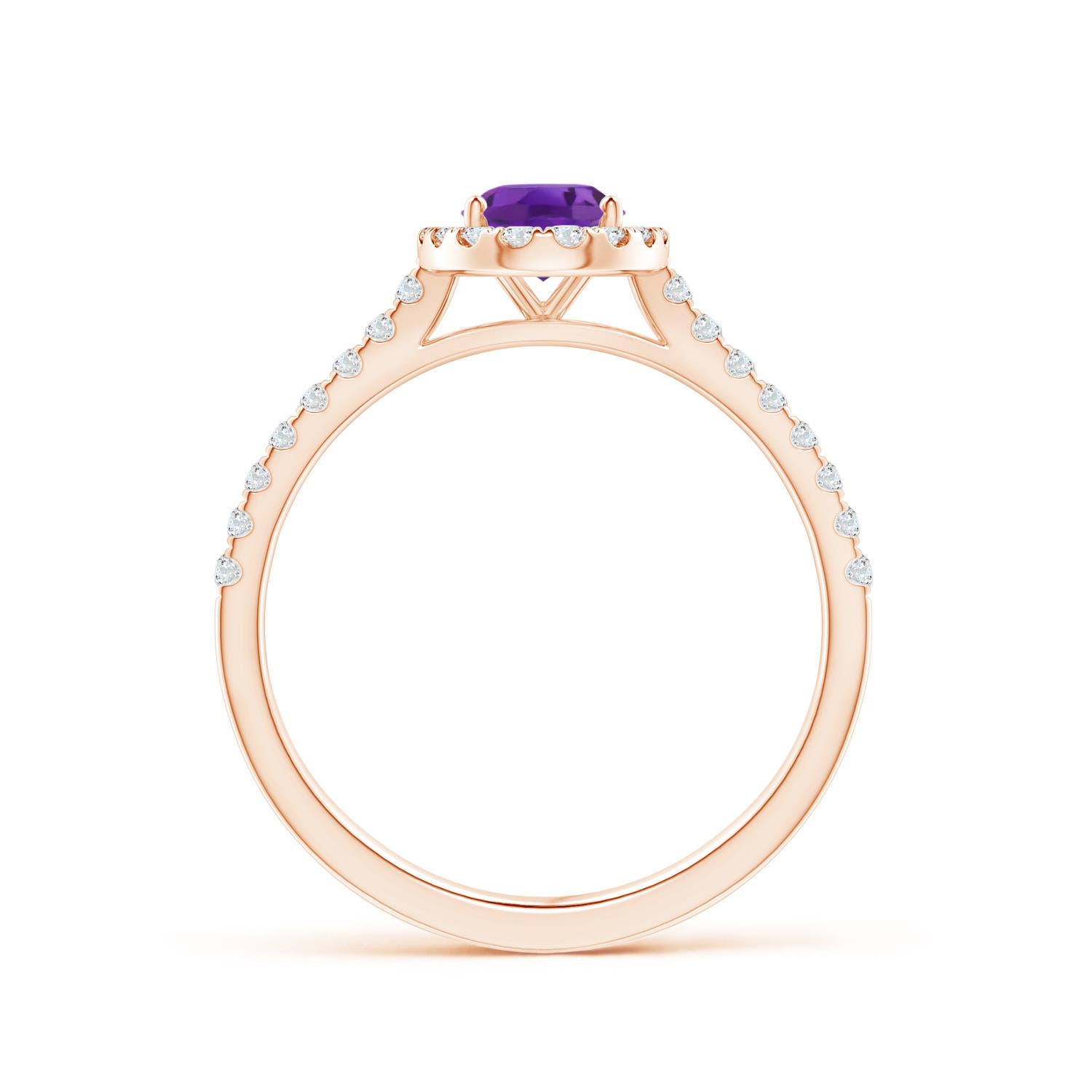 AAA - Amethyst / 0.96 CT / 14 KT Rose Gold