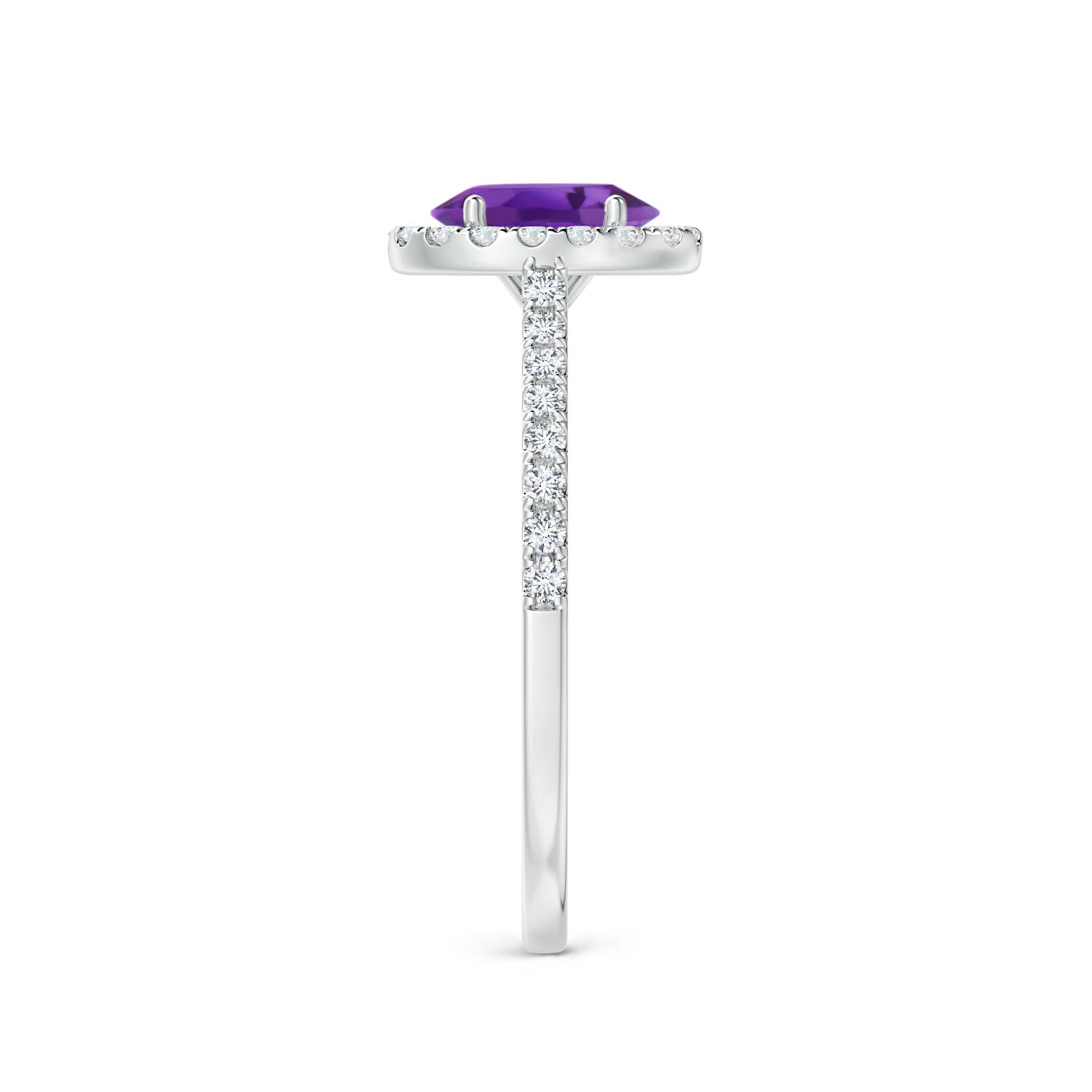 AAA - Amethyst / 0.96 CT / 14 KT White Gold