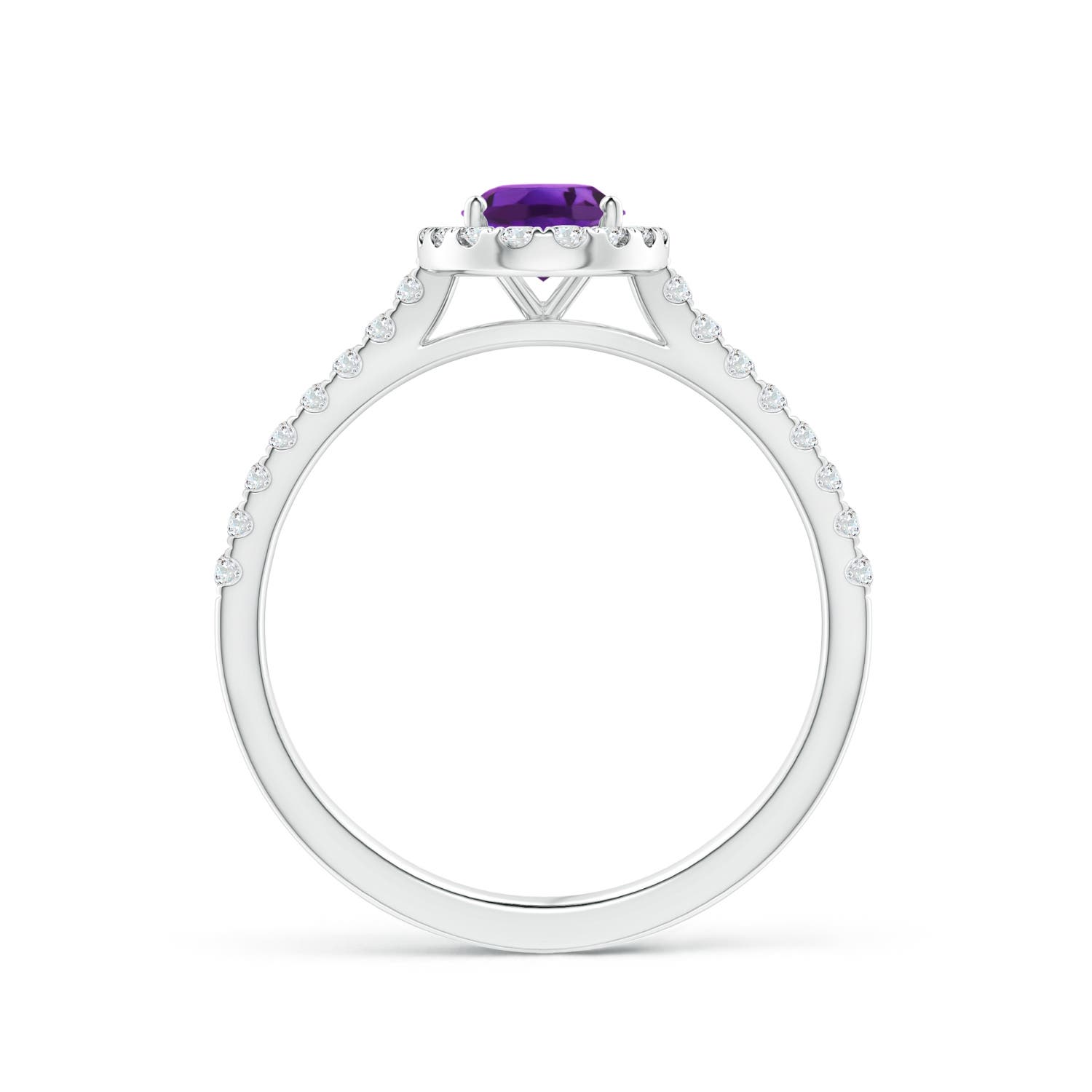 AAAA - Amethyst / 0.96 CT / 14 KT White Gold