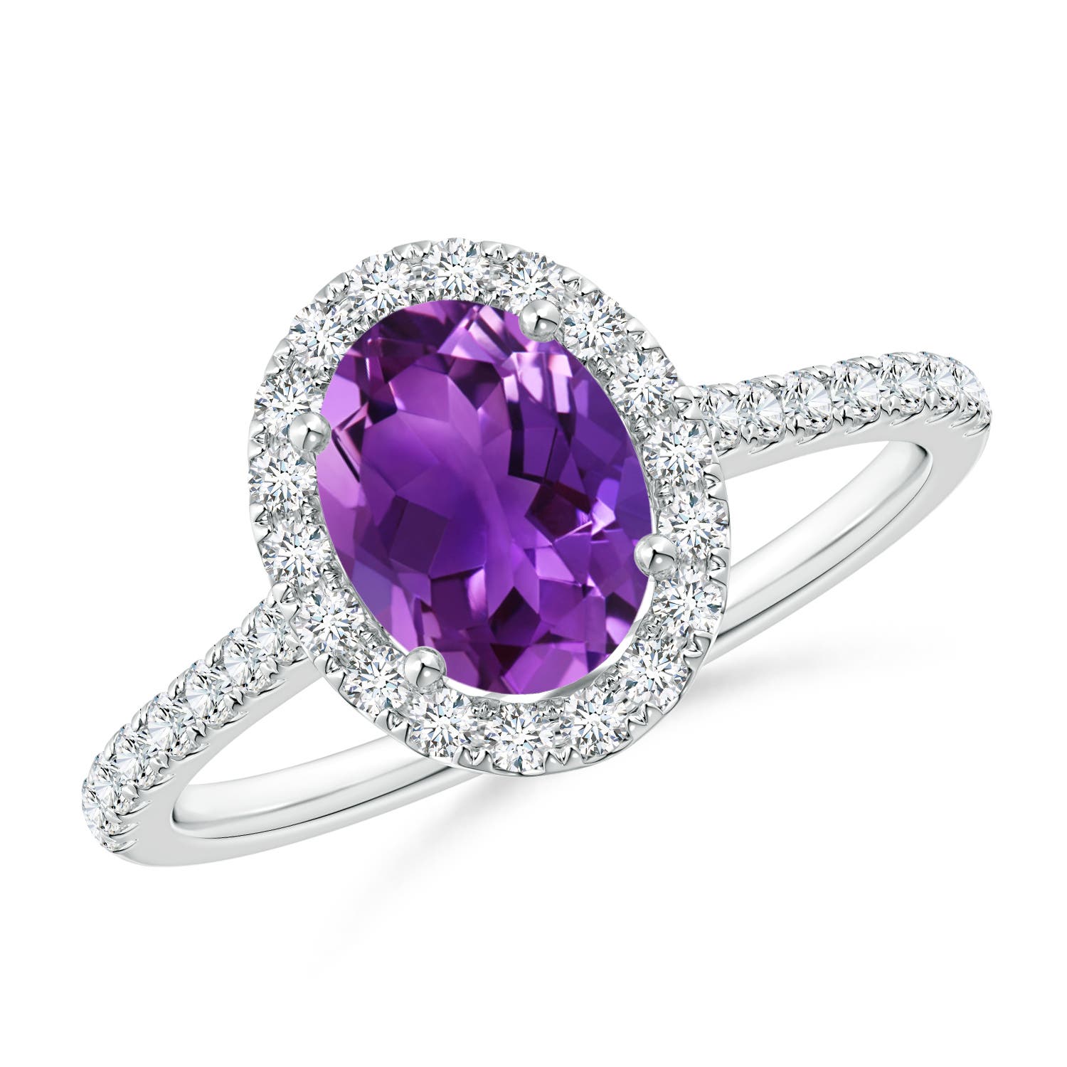 AAAA - Amethyst / 1.49 CT / 14 KT White Gold