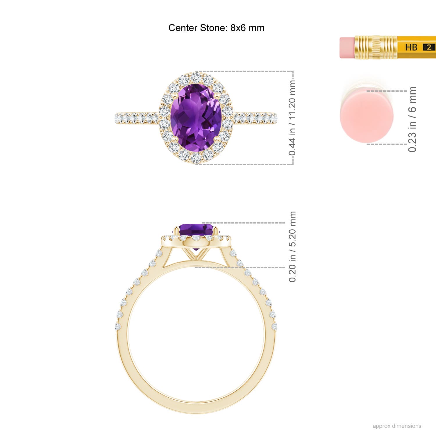 AAAA - Amethyst / 1.49 CT / 14 KT Yellow Gold