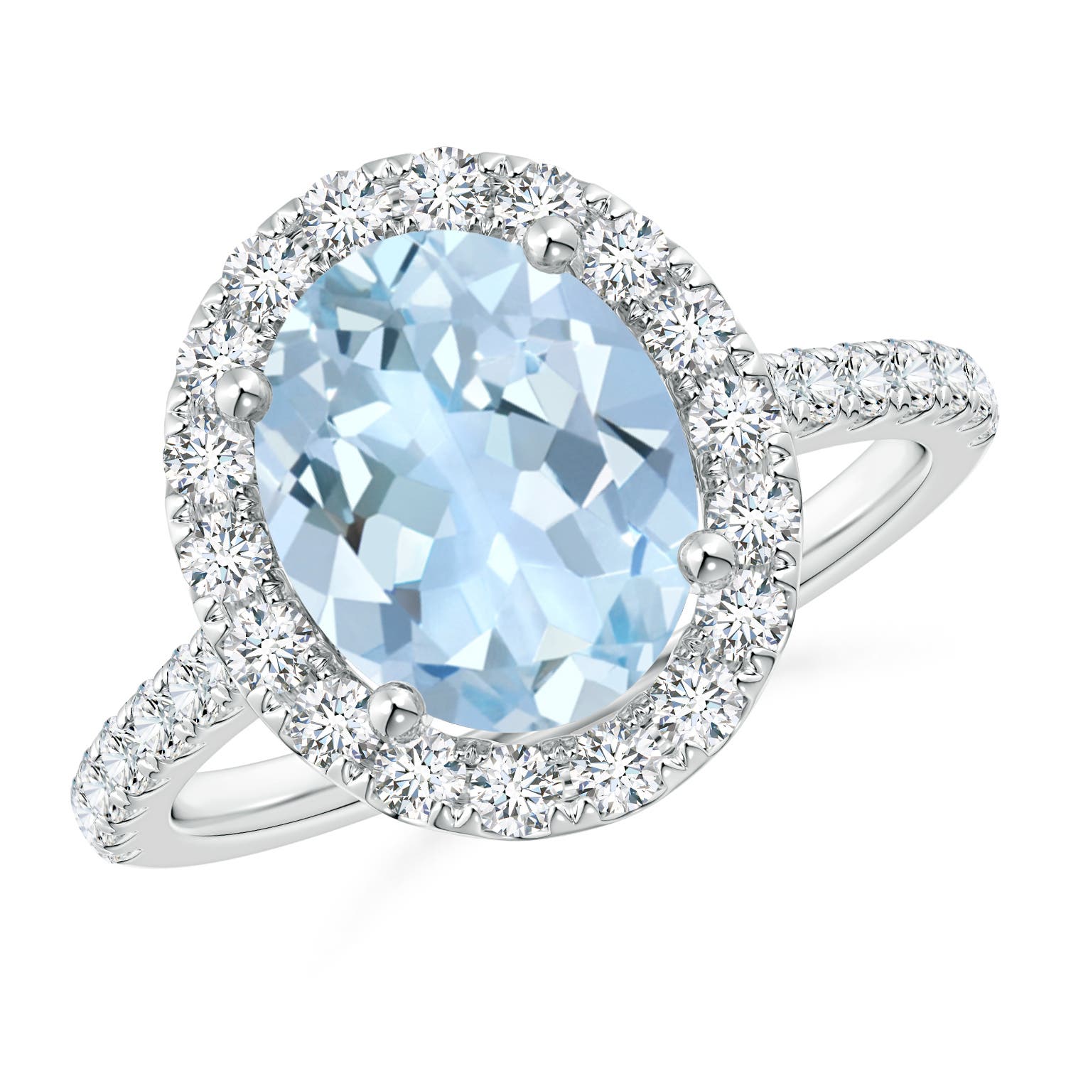 AA - Aquamarine / 2.87 CT / 14 KT White Gold