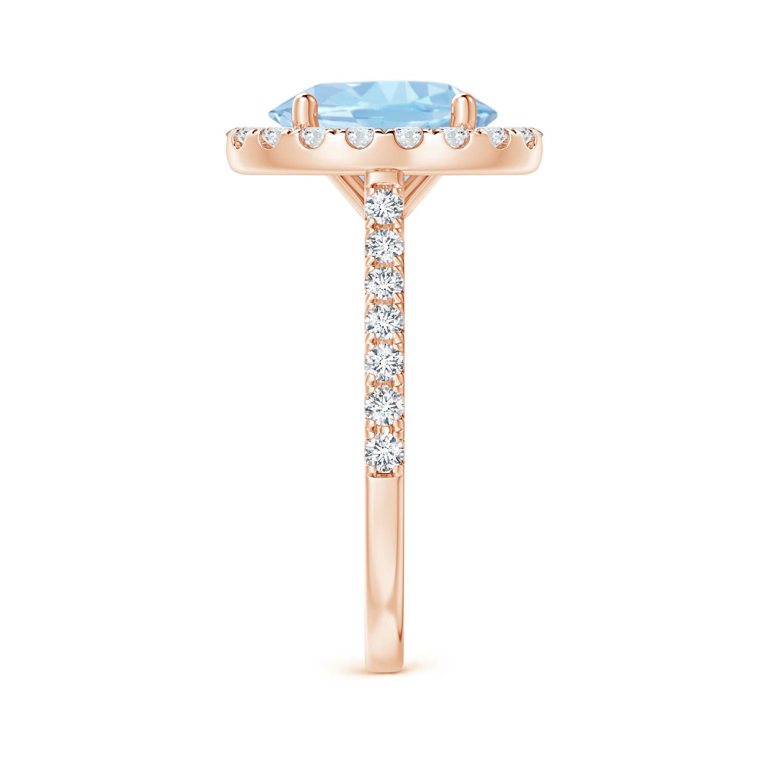 AAA - Aquamarine / 2.87 CT / 14 KT Rose Gold