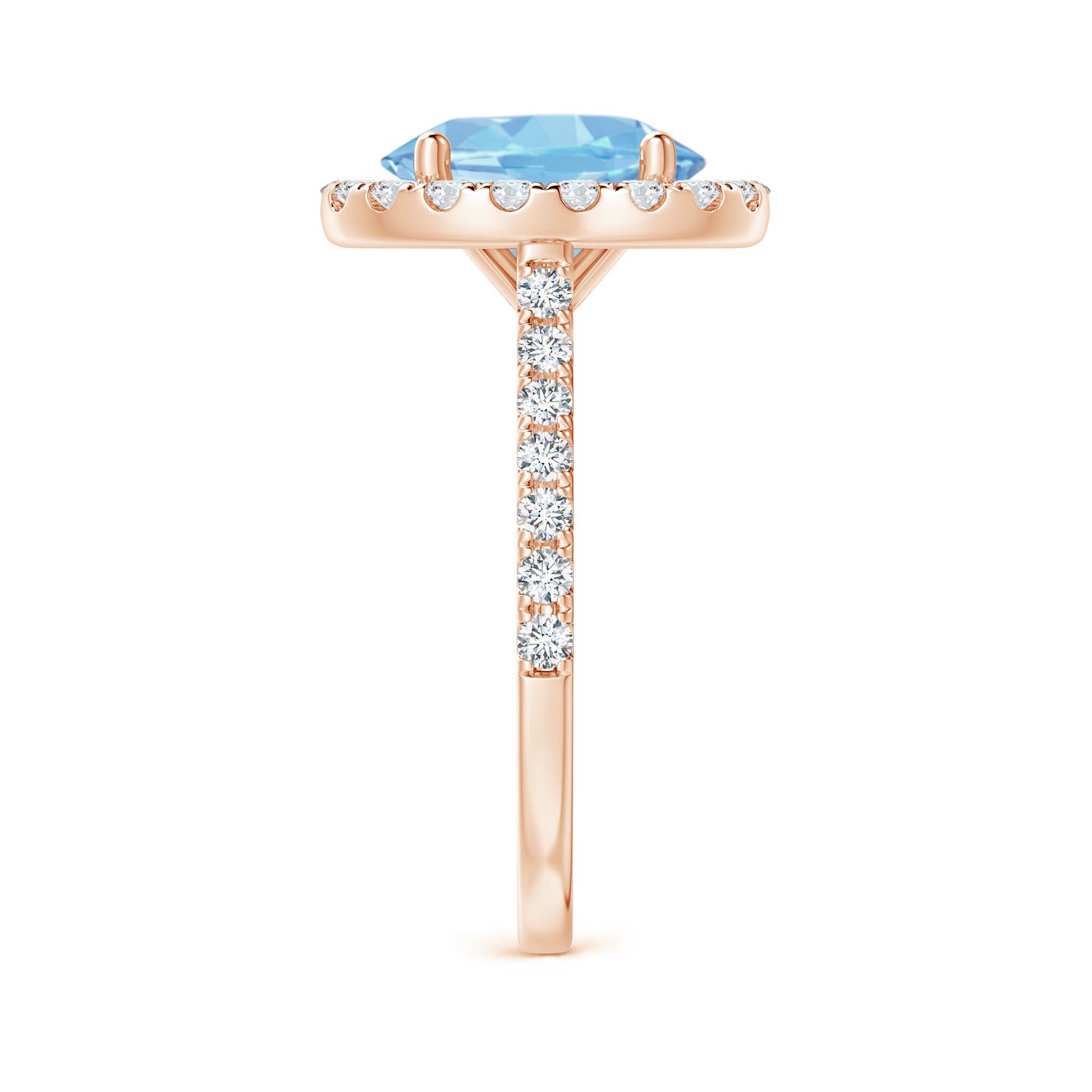 AAAA - Aquamarine / 2.87 CT / 14 KT Rose Gold