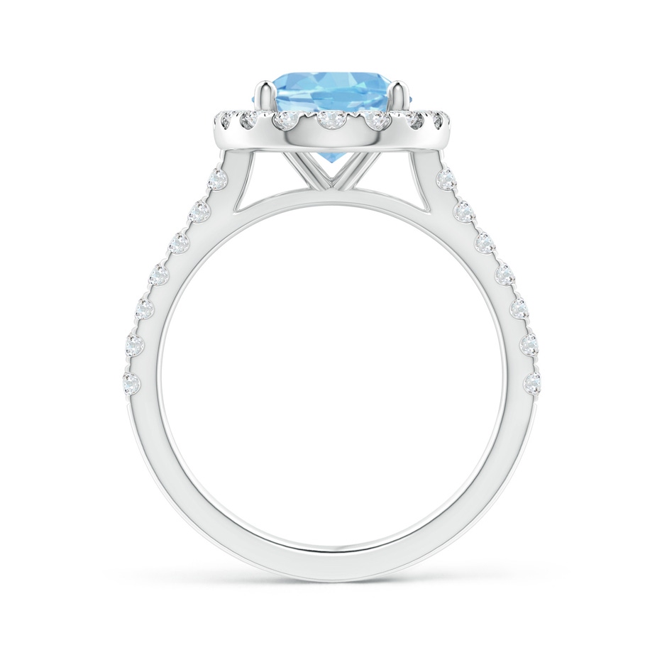 10x8mm AAAA Prong-Set Oval Aquamarine Halo Ring with Diamond Accents in White Gold side 199