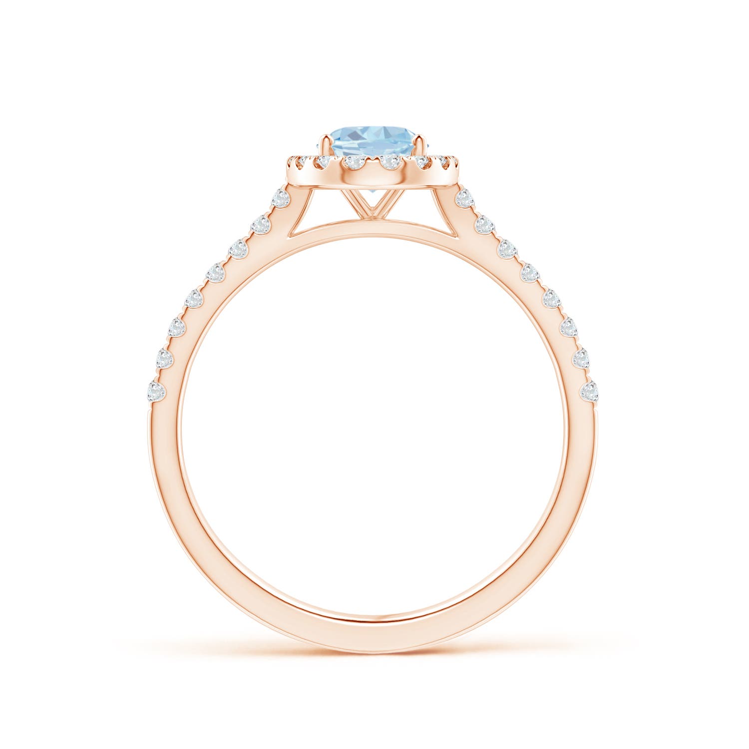 A - Aquamarine / 0.86 CT / 14 KT Rose Gold