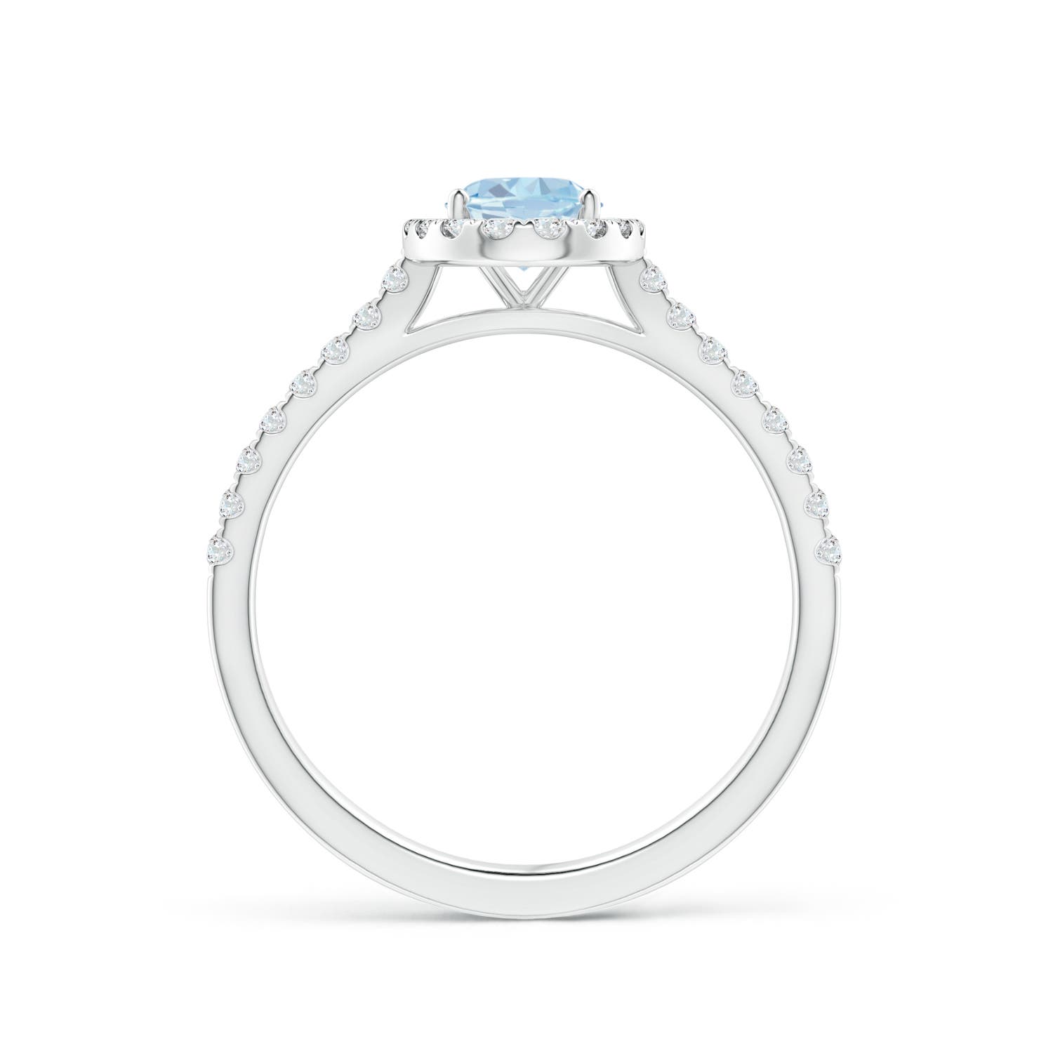 A - Aquamarine / 0.86 CT / 14 KT White Gold