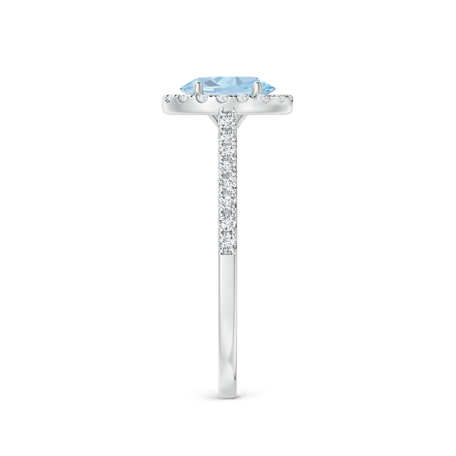 A - Aquamarine / 0.86 CT / 14 KT White Gold