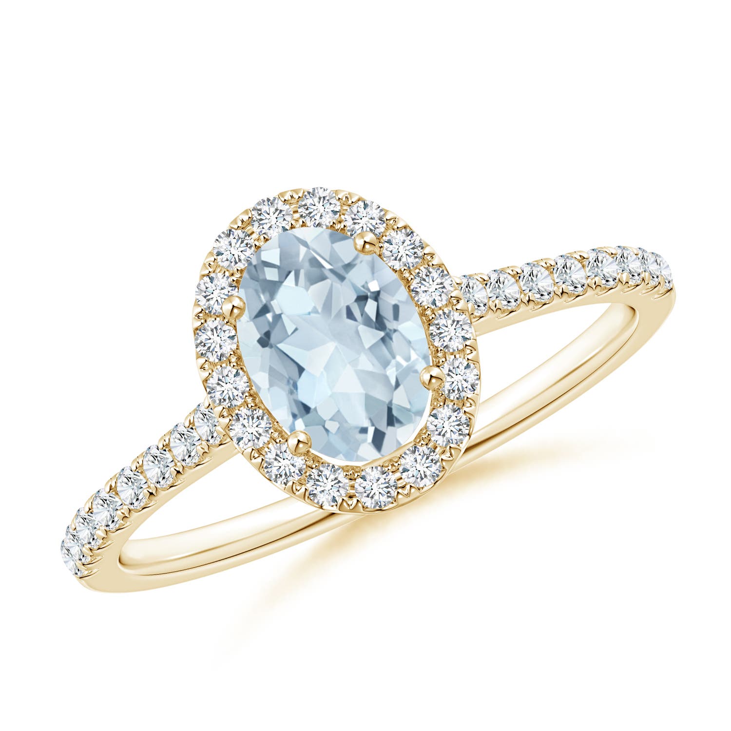 A - Aquamarine / 0.86 CT / 14 KT Yellow Gold