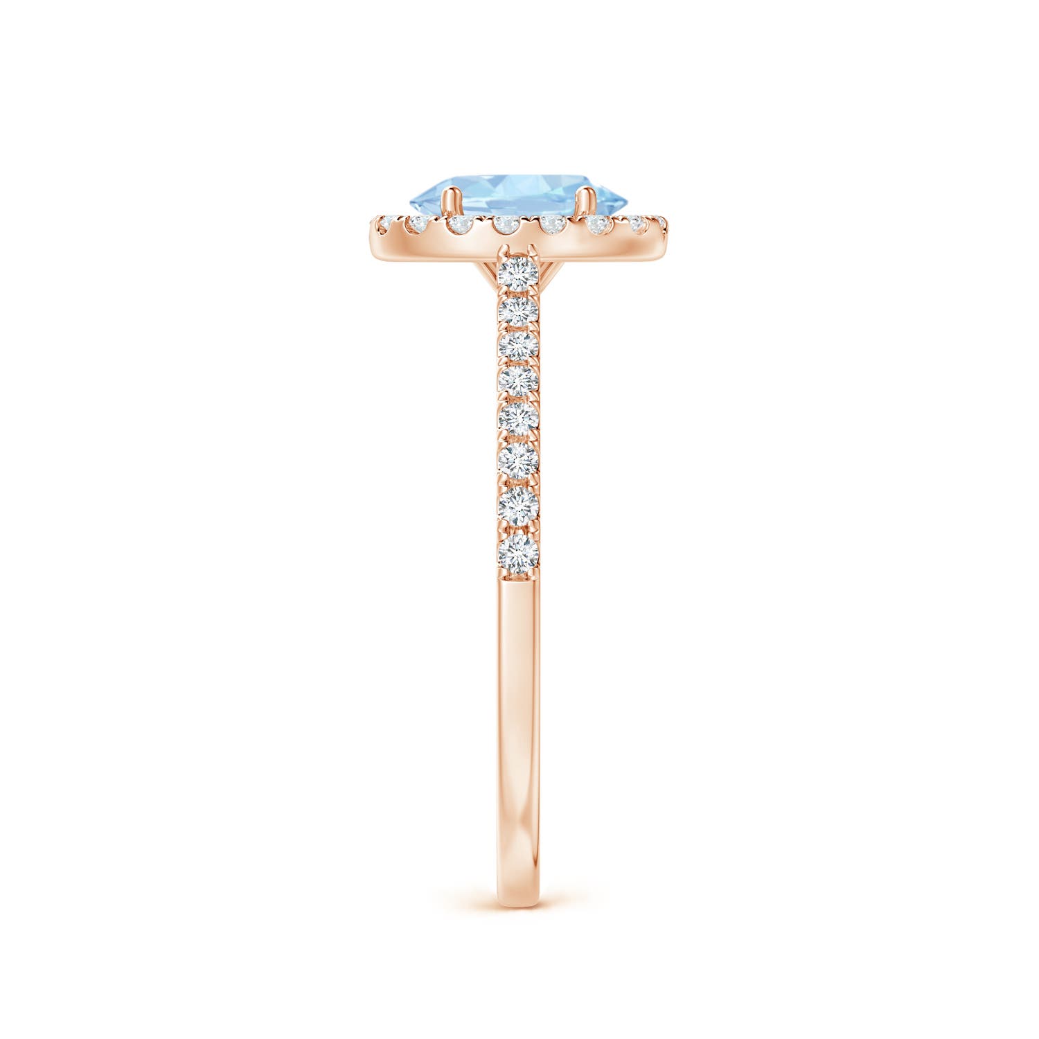 AA - Aquamarine / 0.86 CT / 14 KT Rose Gold