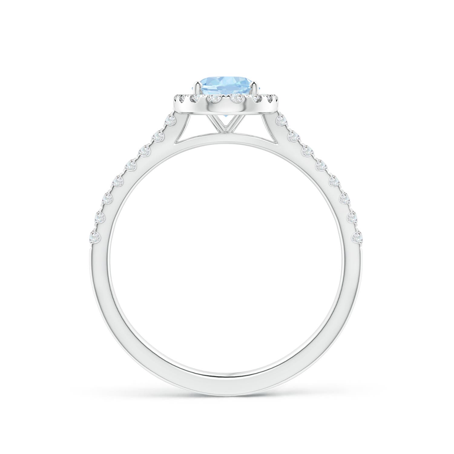 AA - Aquamarine / 0.86 CT / 14 KT White Gold