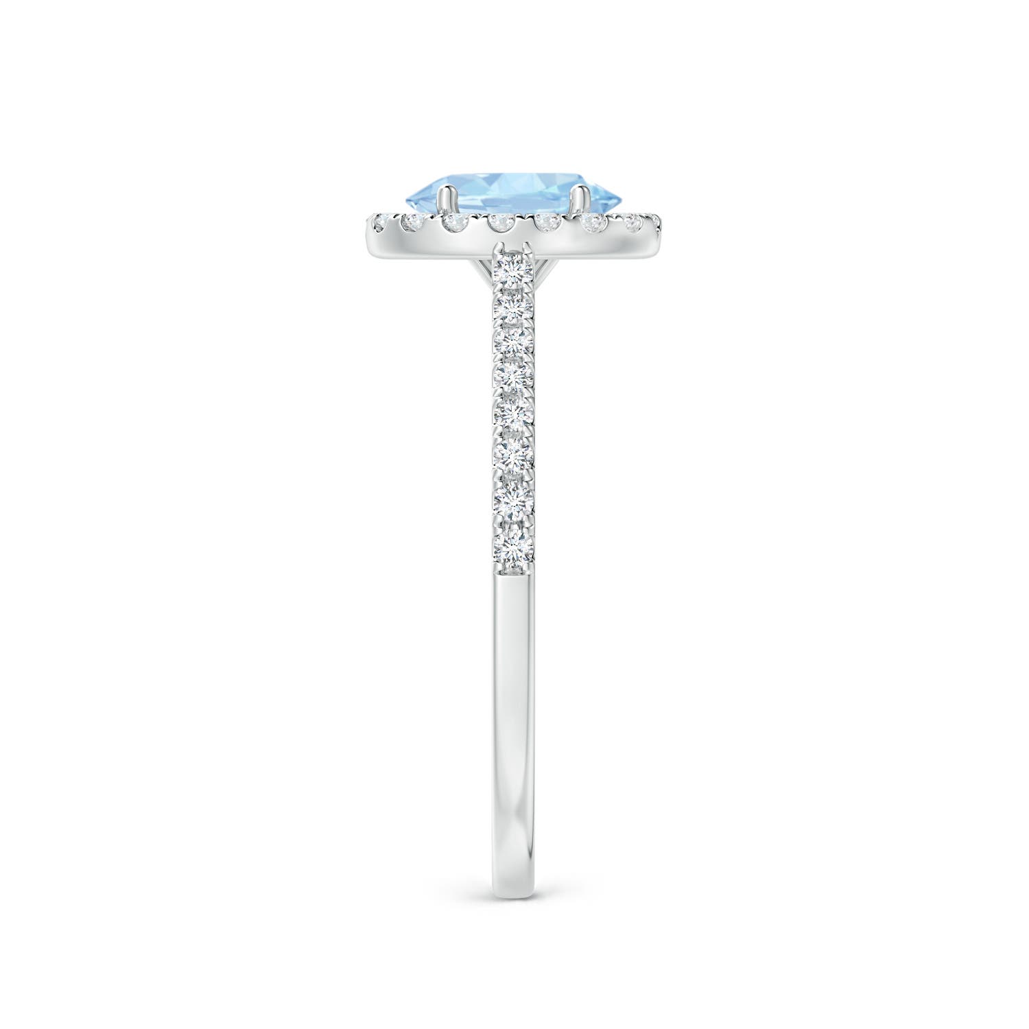 AA - Aquamarine / 0.86 CT / 14 KT White Gold