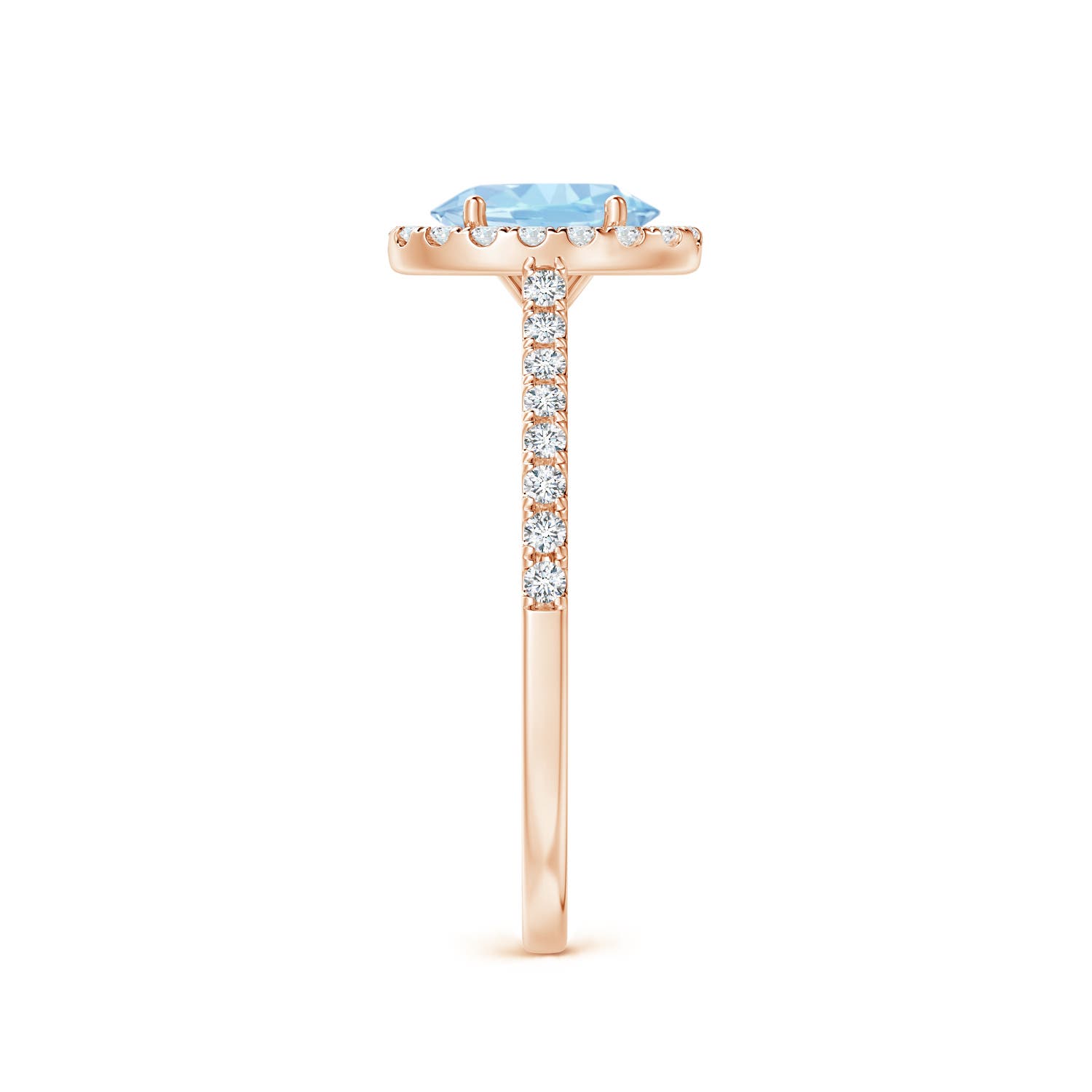 AAA - Aquamarine / 0.86 CT / 14 KT Rose Gold