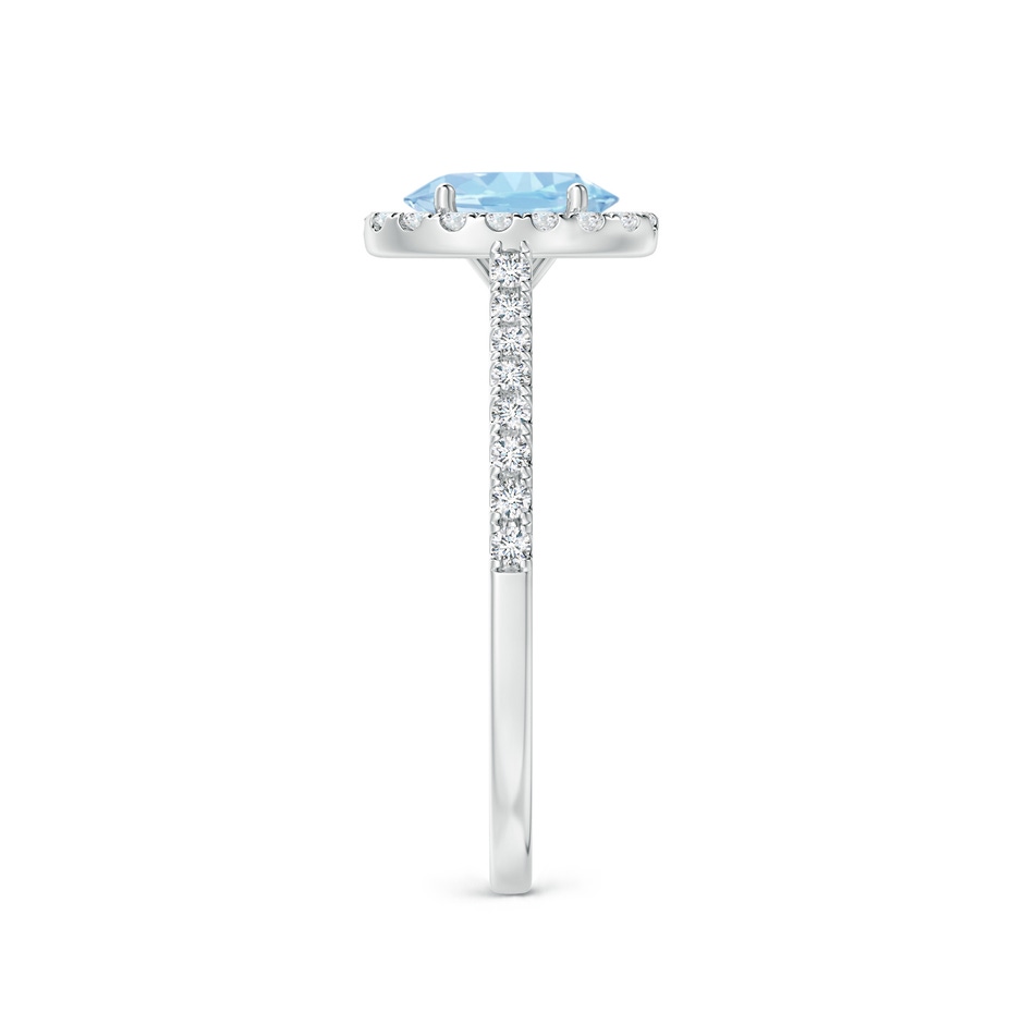 7x5mm AAA Prong-Set Oval Aquamarine Halo Ring with Diamond Accents in White Gold side 299