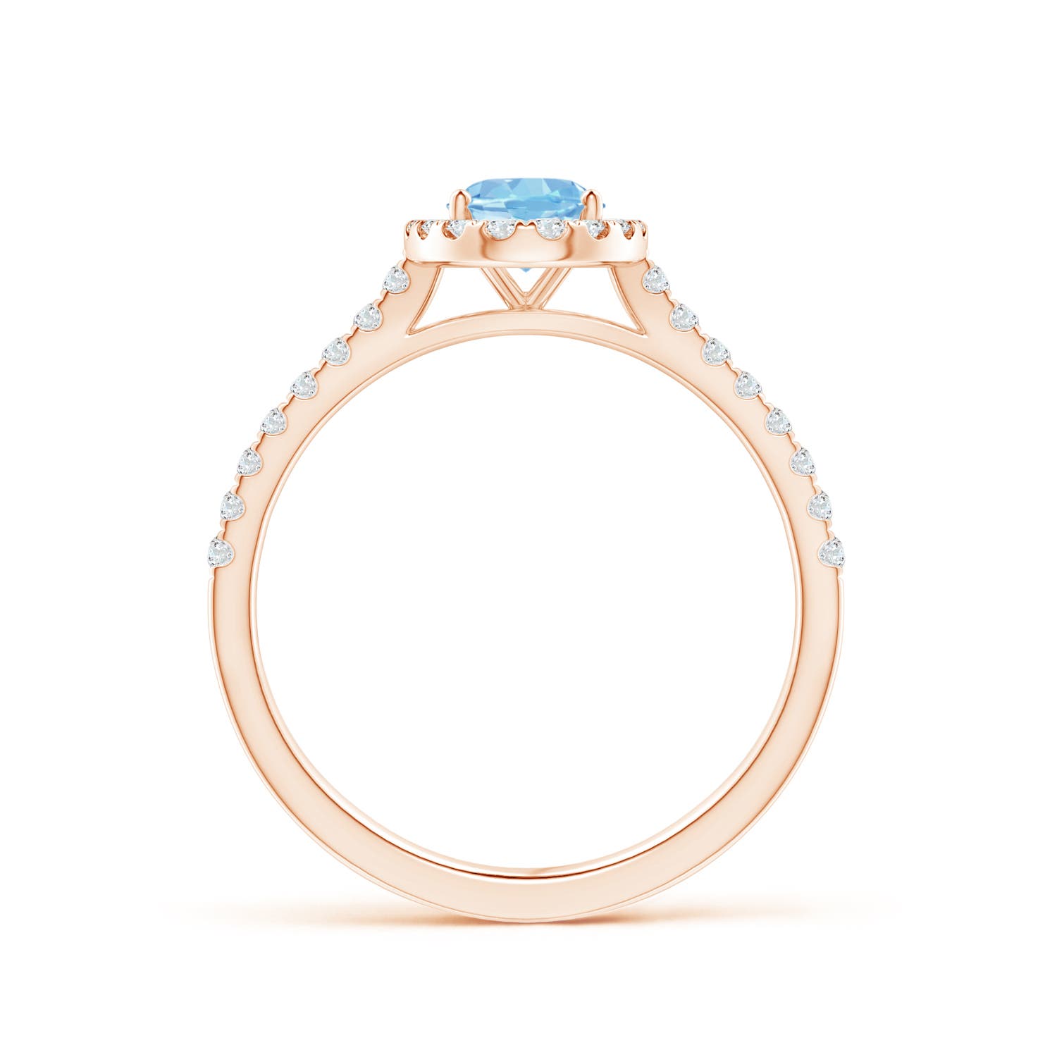 AAAA - Aquamarine / 0.86 CT / 14 KT Rose Gold