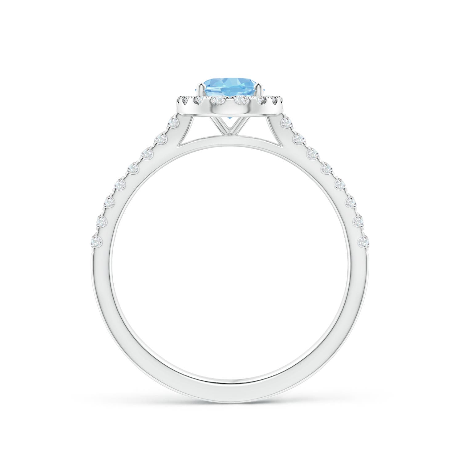 AAAA - Aquamarine / 0.86 CT / 14 KT White Gold