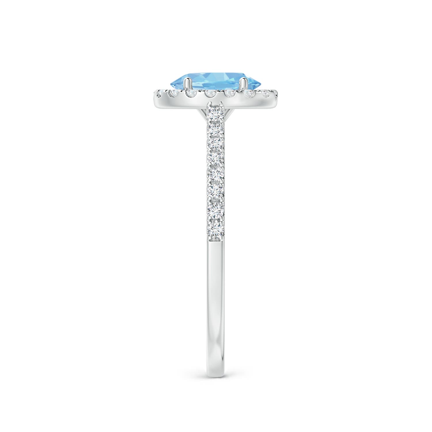 AAAA - Aquamarine / 0.86 CT / 14 KT White Gold