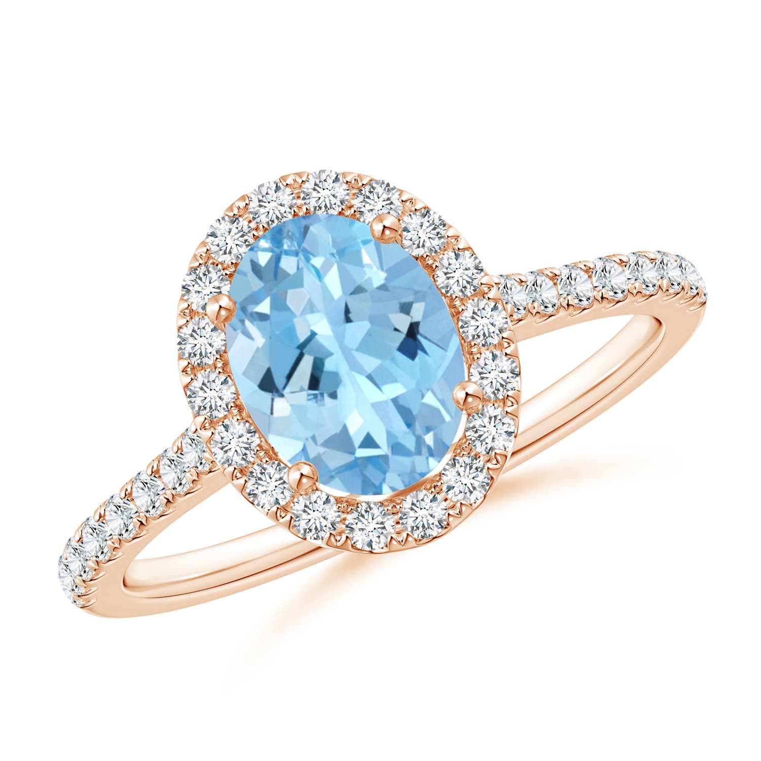 AAAA - Aquamarine / 1.34 CT / 14 KT Rose Gold