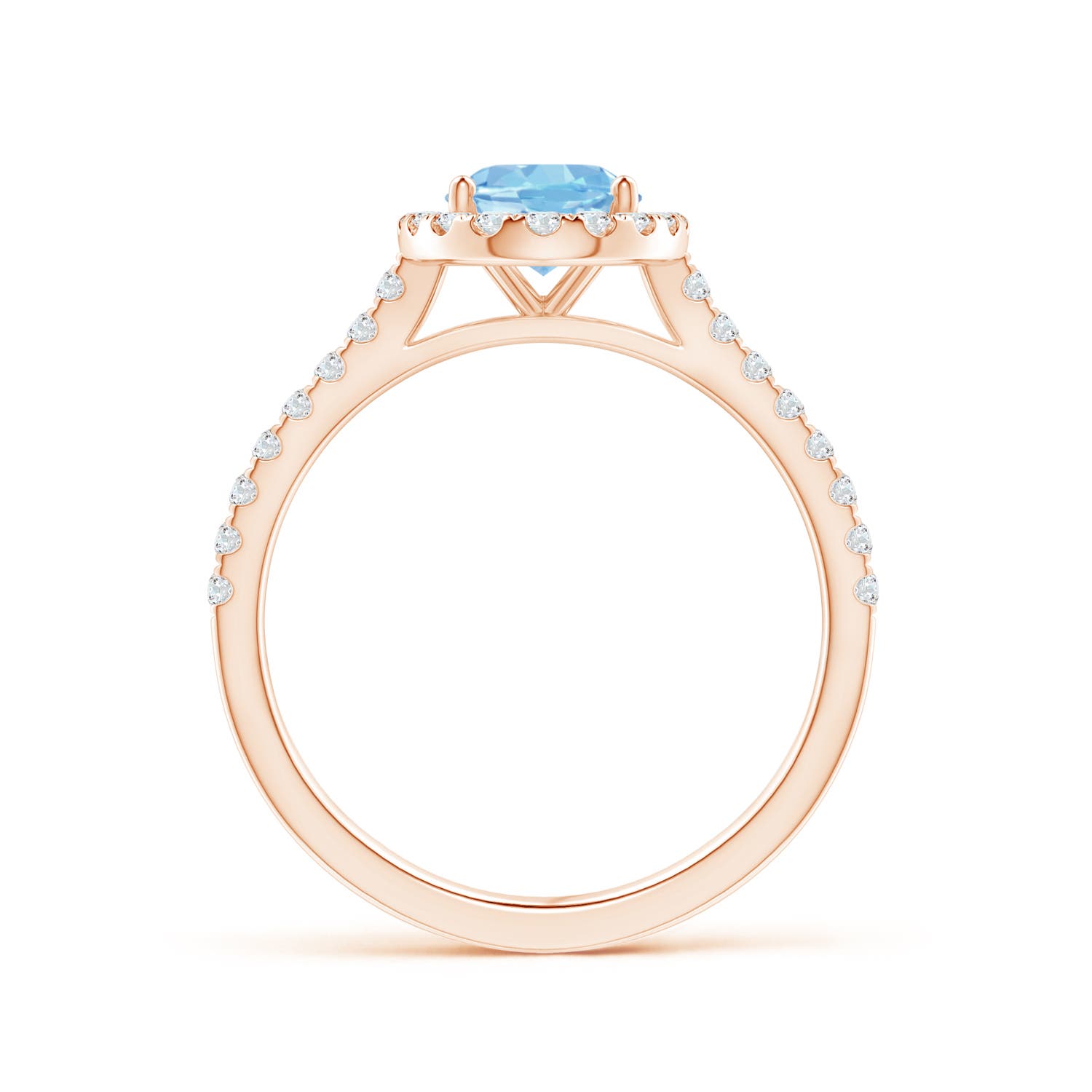 AAAA - Aquamarine / 1.34 CT / 14 KT Rose Gold