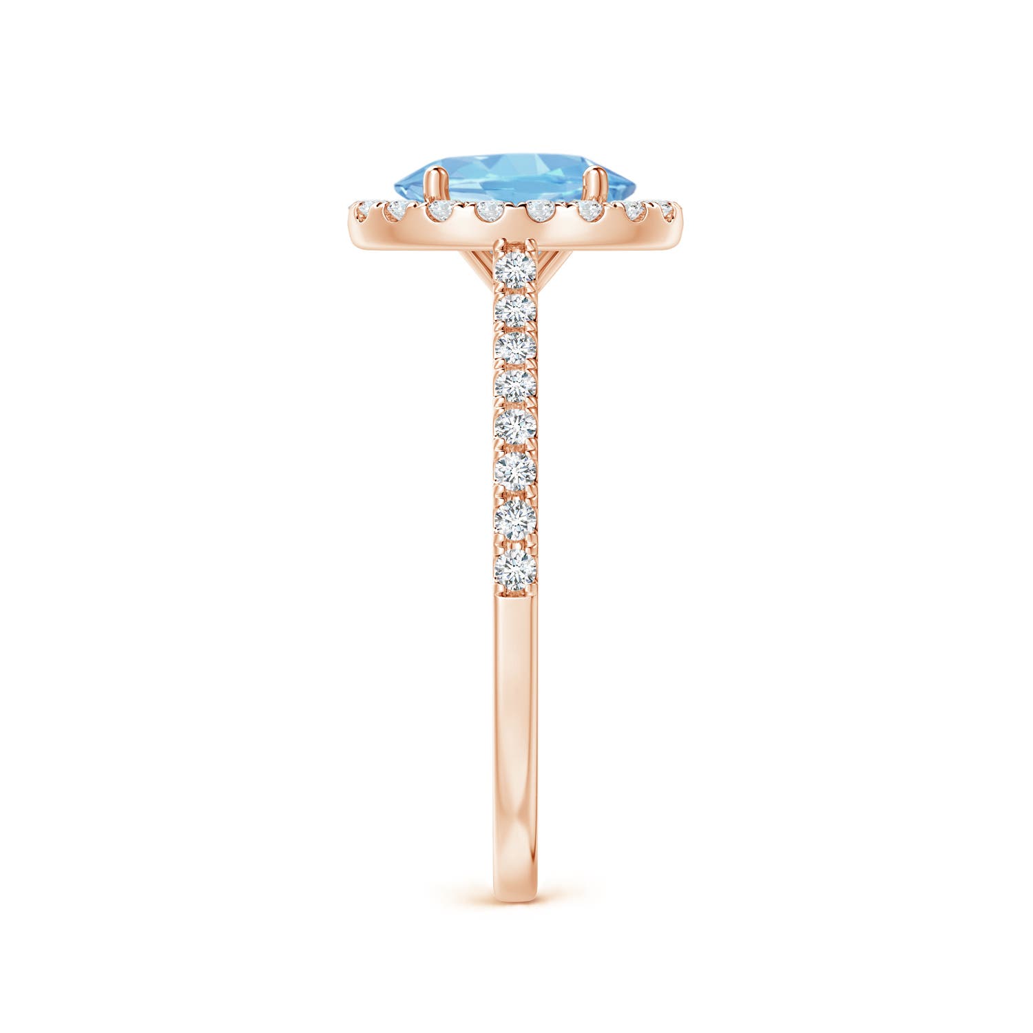 AAAA - Aquamarine / 1.34 CT / 14 KT Rose Gold