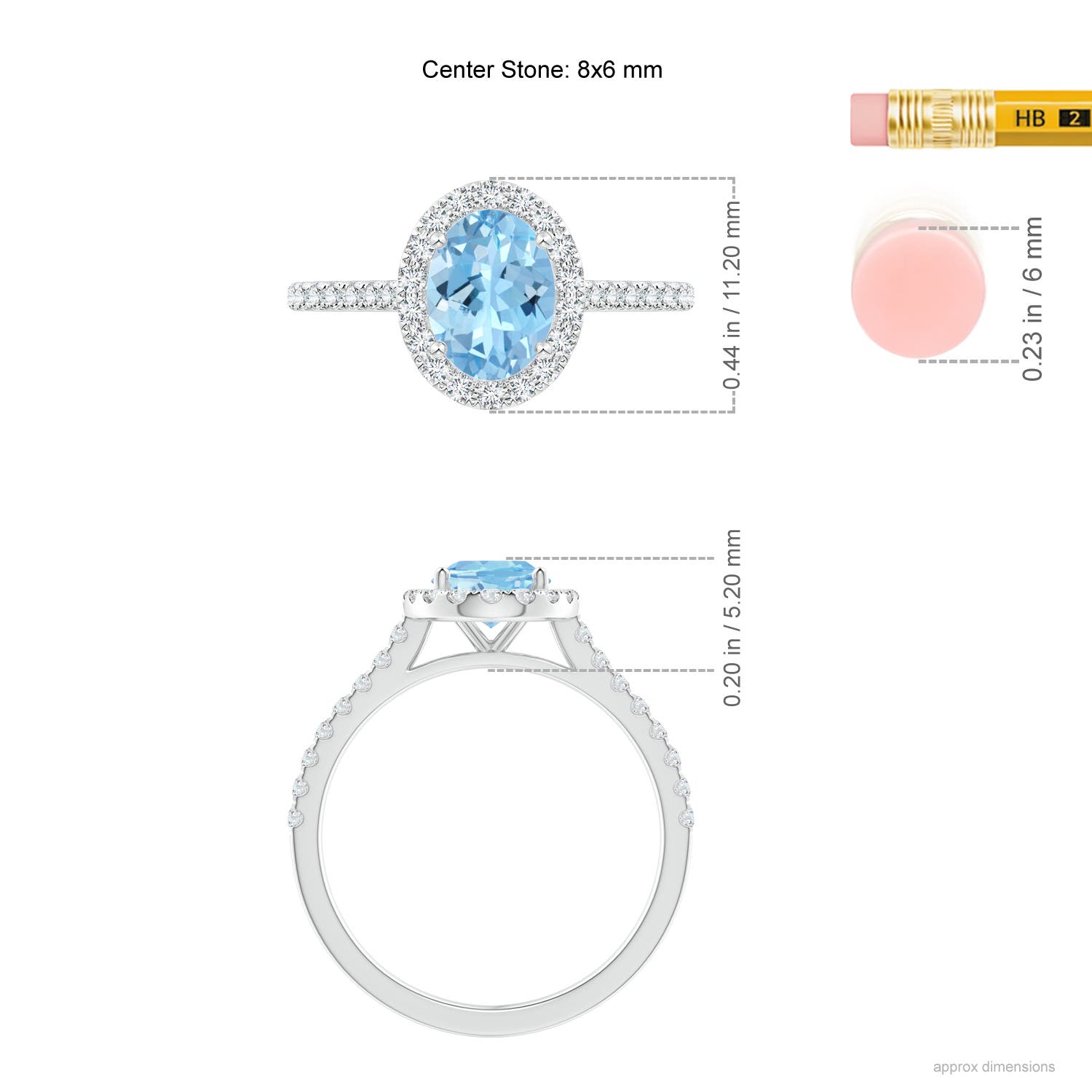 AAAA - Aquamarine / 1.34 CT / 14 KT White Gold