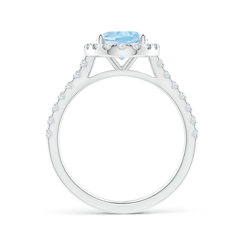 9x7mm AAA Oval Aquamarine Halo Ring with Diamond Accents in White Gold - side_1