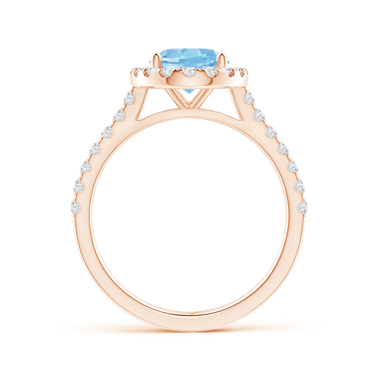 AAAA - Aquamarine / 1.95 CT / 14 KT Rose Gold