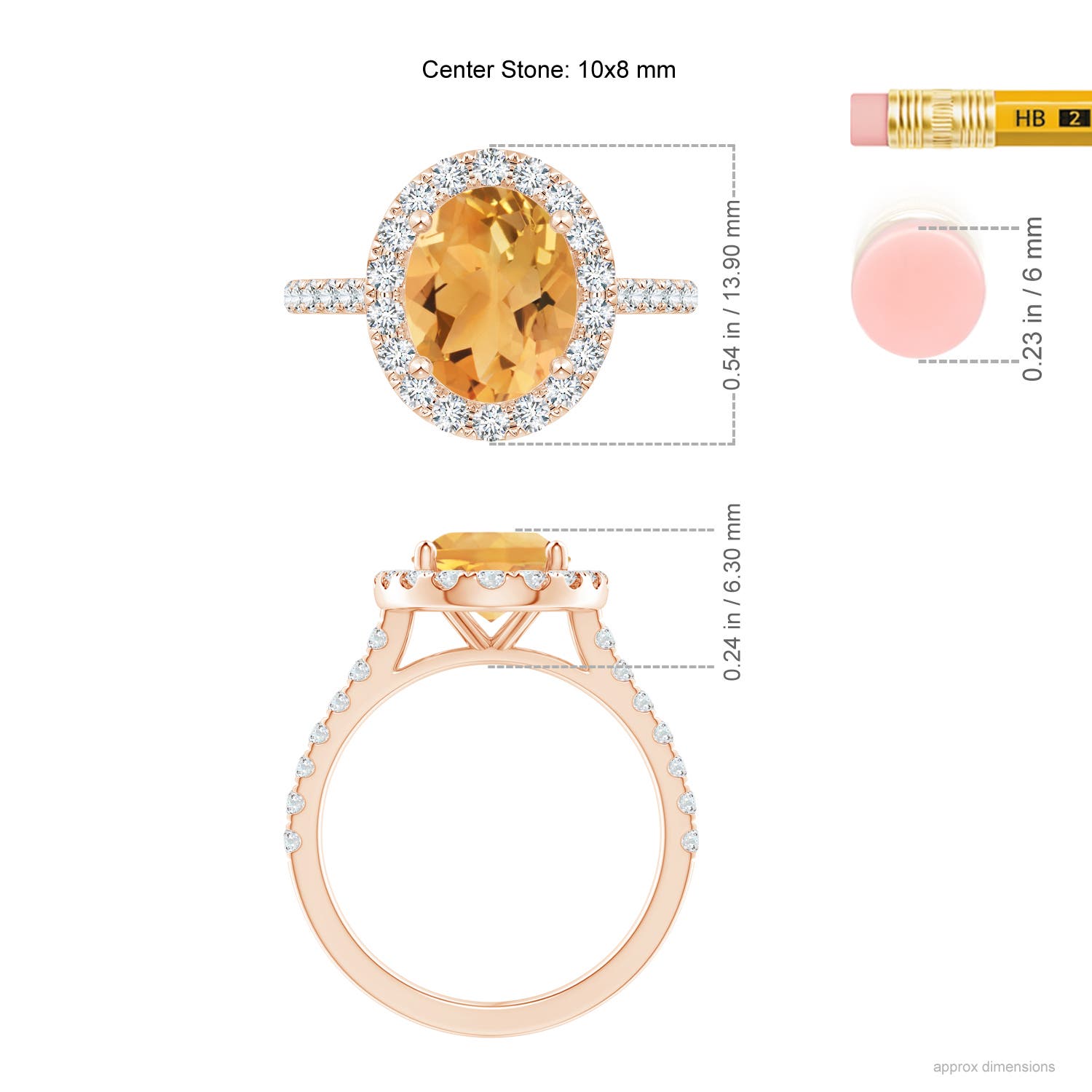 A - Citrine / 3.17 CT / 14 KT Rose Gold