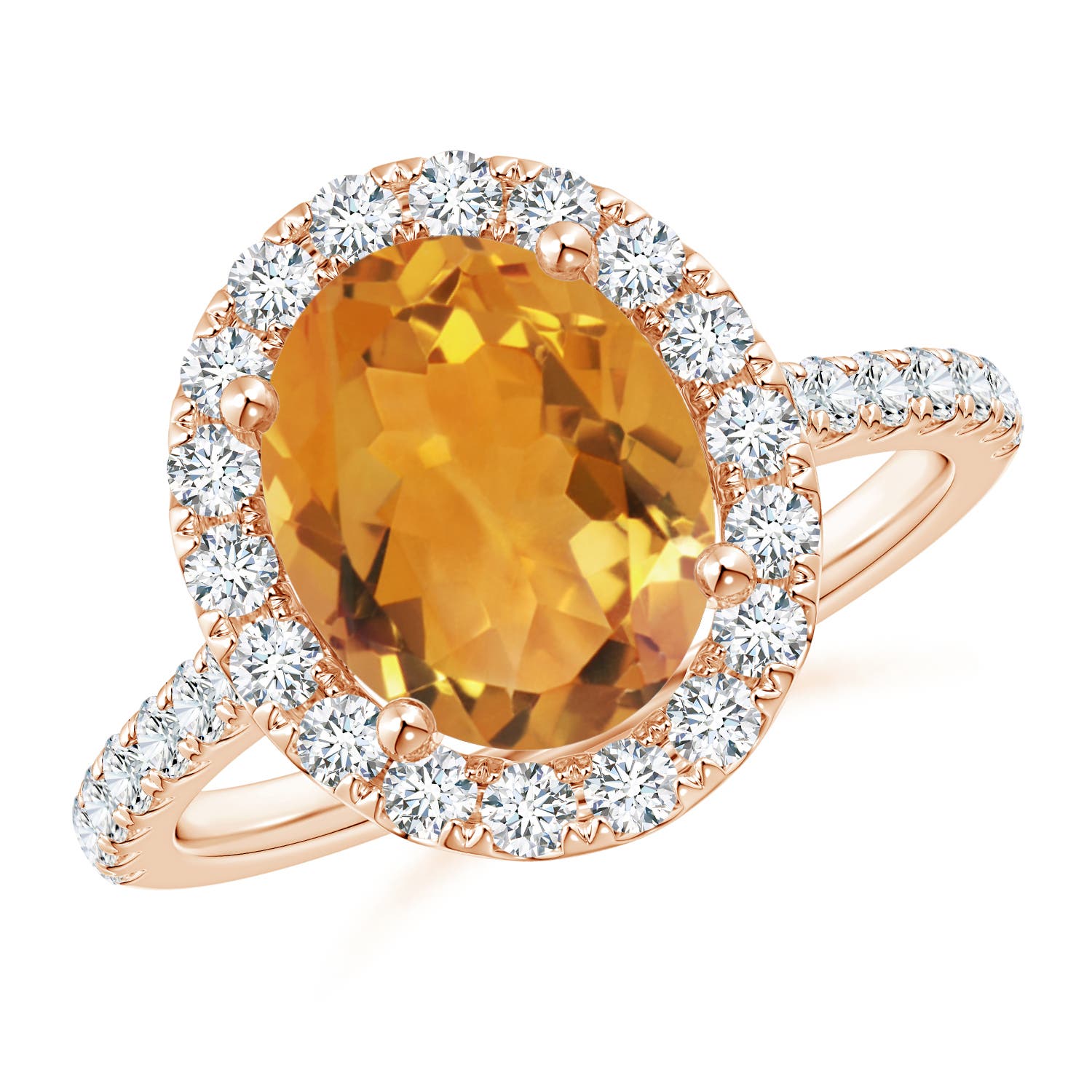 AA - Citrine / 3.17 CT / 14 KT Rose Gold