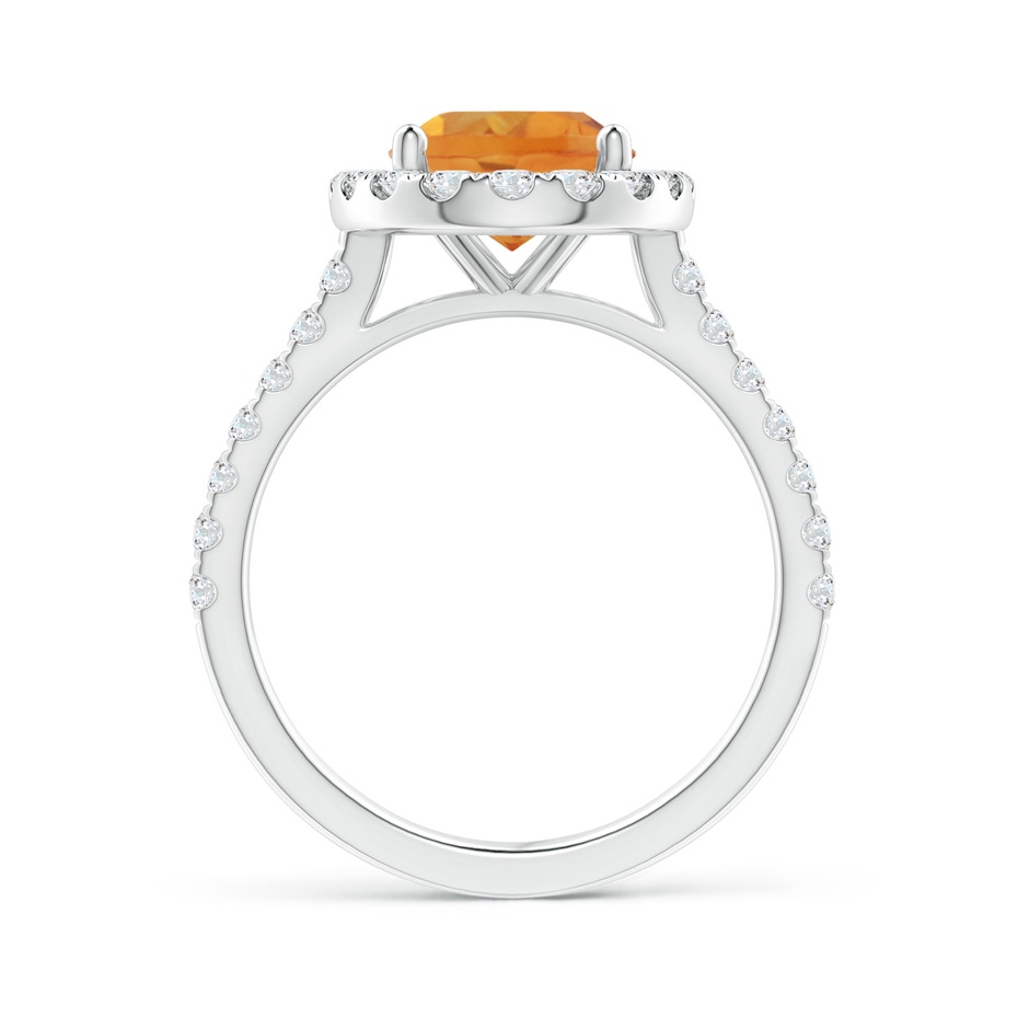 10x8mm AA Prong-Set Oval Citrine Halo Ring with Diamond Accents in White Gold side 199