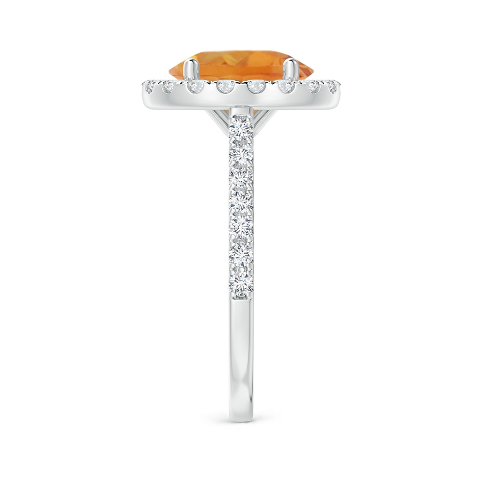 10x8mm AA Prong-Set Oval Citrine Halo Ring with Diamond Accents in White Gold side 299