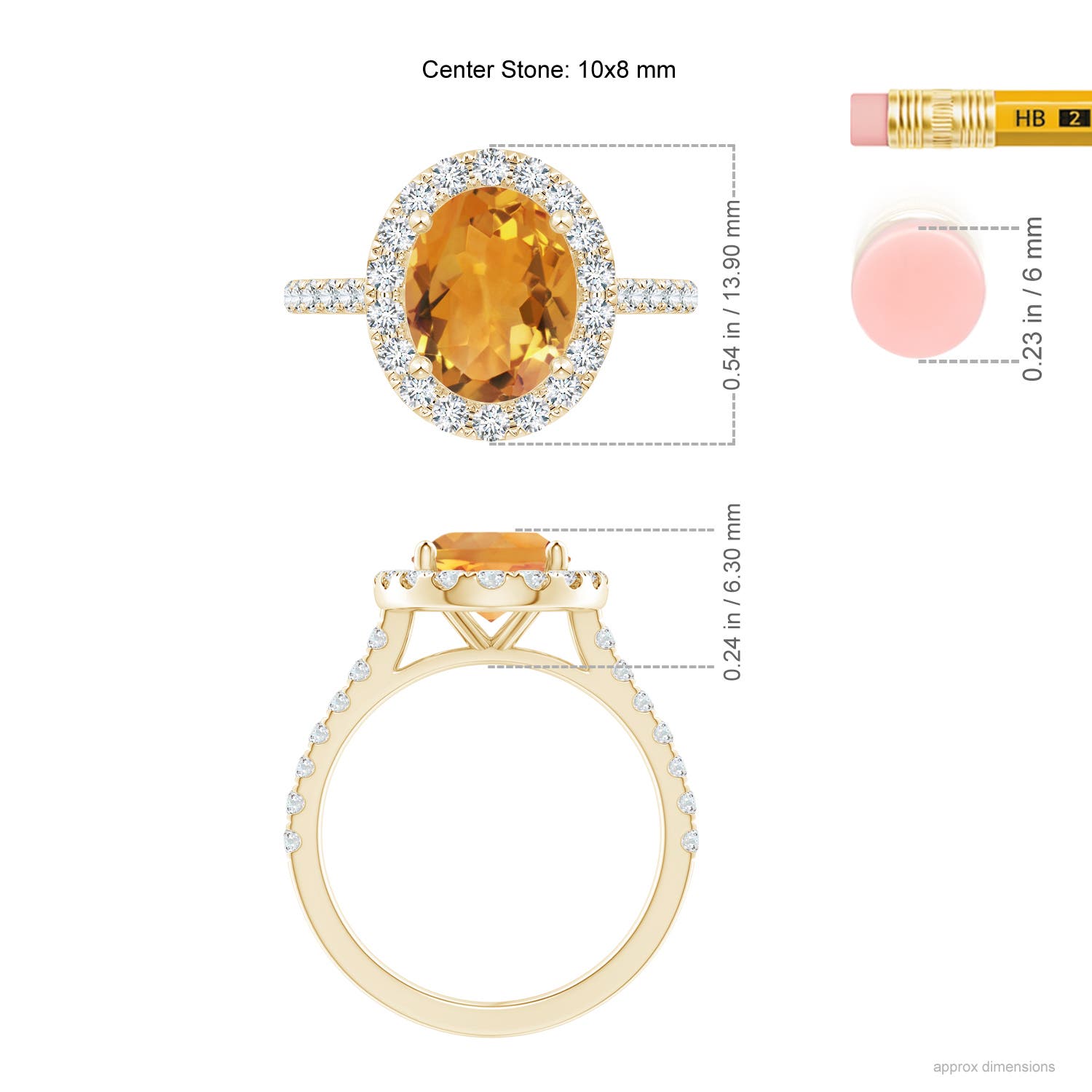 AA - Citrine / 3.17 CT / 14 KT Yellow Gold