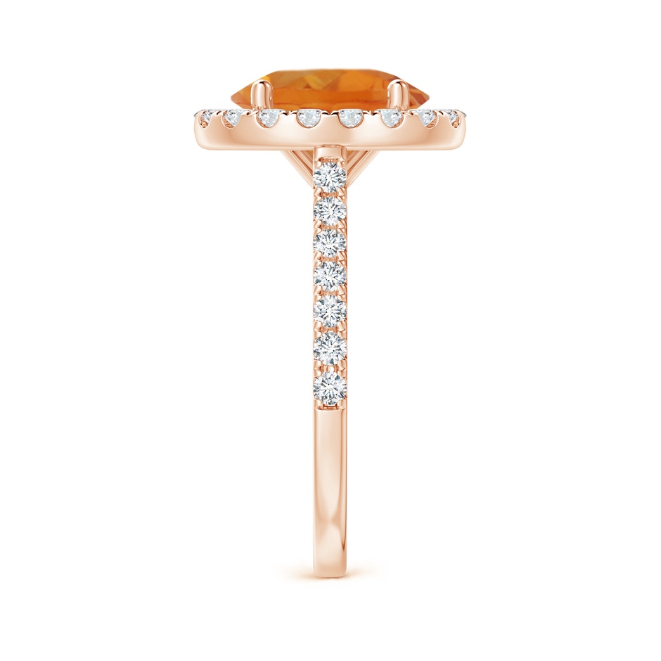 10x8mm AAA Prong-Set Oval Citrine Halo Ring with Diamond Accents in Rose Gold side 299