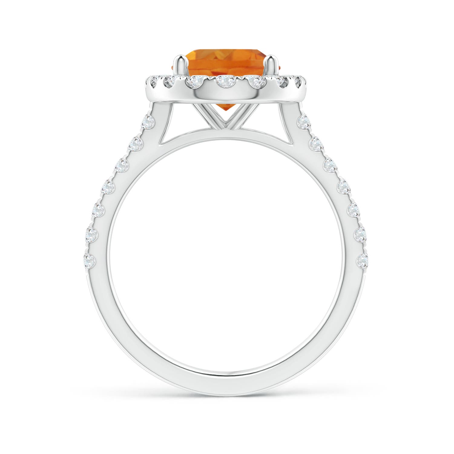 AAA - Citrine / 3.17 CT / 14 KT White Gold