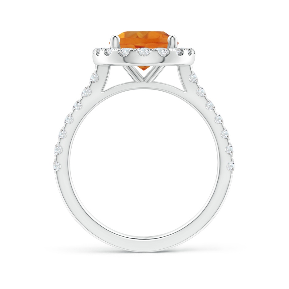 10x8mm AAA Prong-Set Oval Citrine Halo Ring with Diamond Accents in White Gold side 199