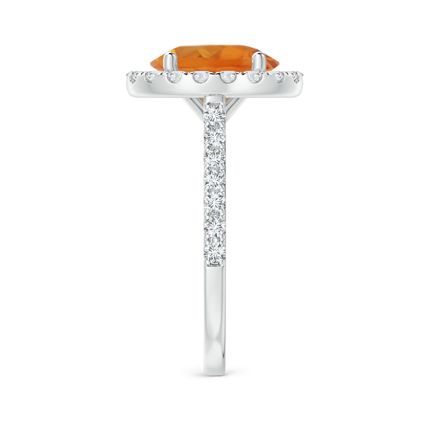 AAA - Citrine / 3.17 CT / 14 KT White Gold