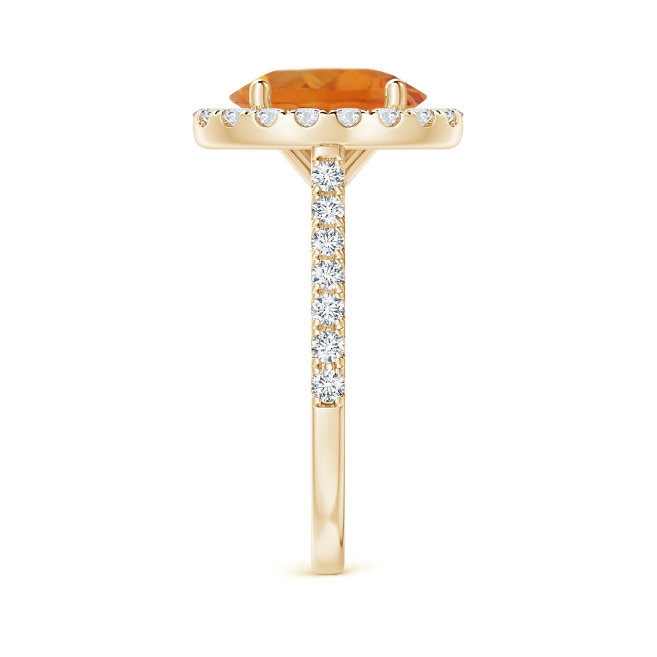 10x8mm AAA Prong-Set Oval Citrine Halo Ring with Diamond Accents in Yellow Gold side 299