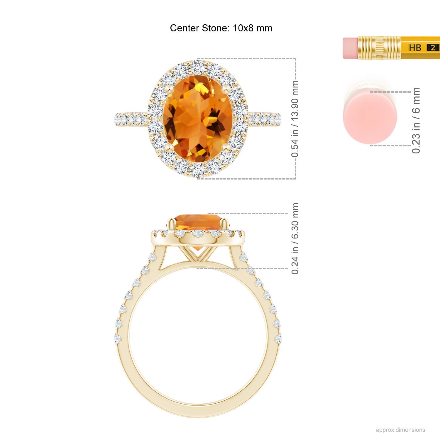 AAA - Citrine / 3.17 CT / 14 KT Yellow Gold