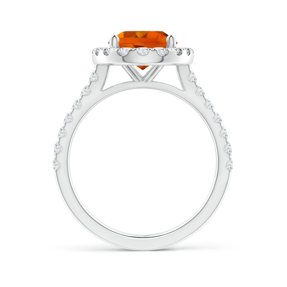 10x8mm AAAA Prong-Set Oval Citrine Halo Ring with Diamond Accents in P950 Platinum side 199