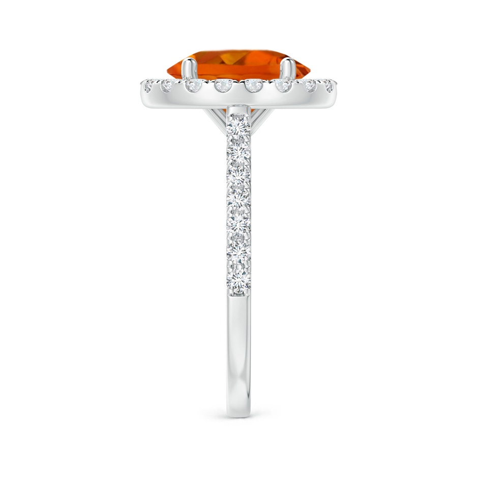 10x8mm AAAA Prong-Set Oval Citrine Halo Ring with Diamond Accents in P950 Platinum side 299