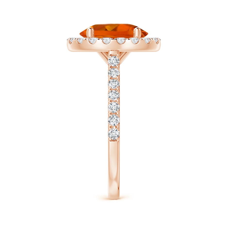 10x8mm AAAA Prong-Set Oval Citrine Halo Ring with Diamond Accents in Rose Gold side 299