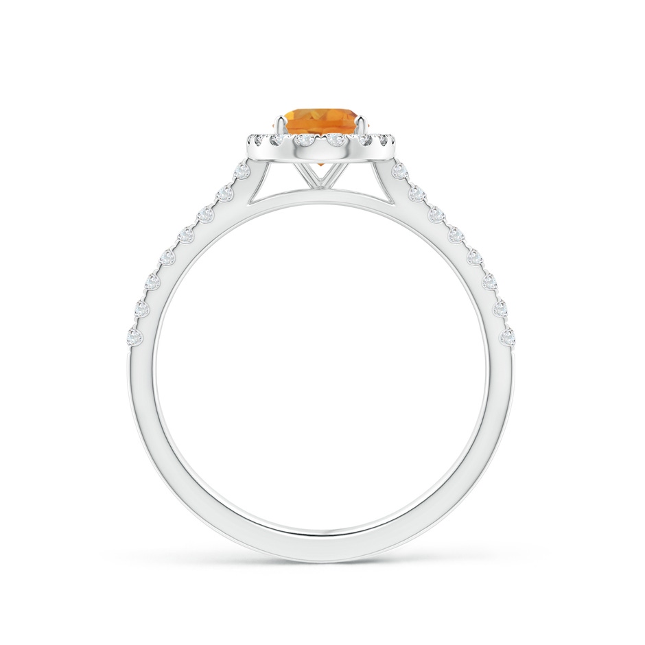 7x5mm AA Prong-Set Oval Citrine Halo Ring with Diamond Accents in White Gold side 199
