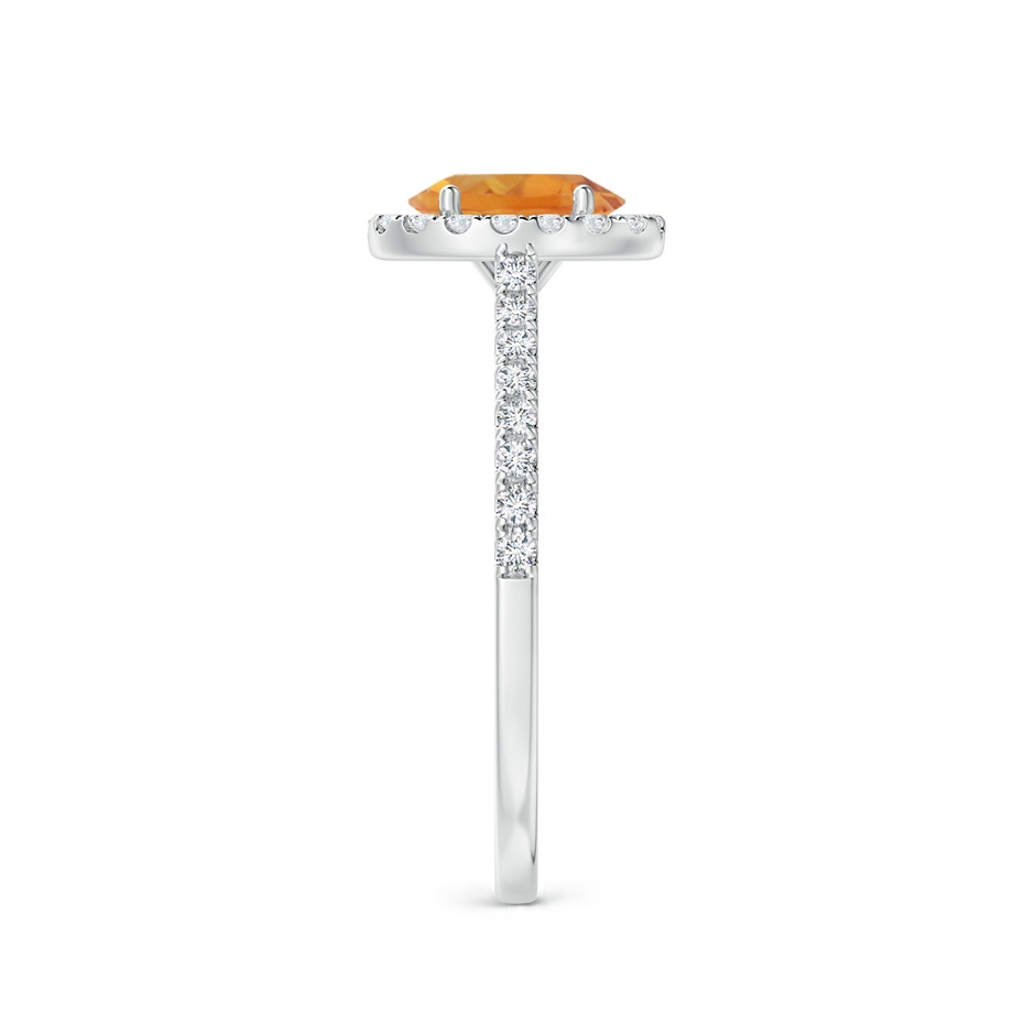 7x5mm AA Prong-Set Oval Citrine Halo Ring with Diamond Accents in White Gold side 299