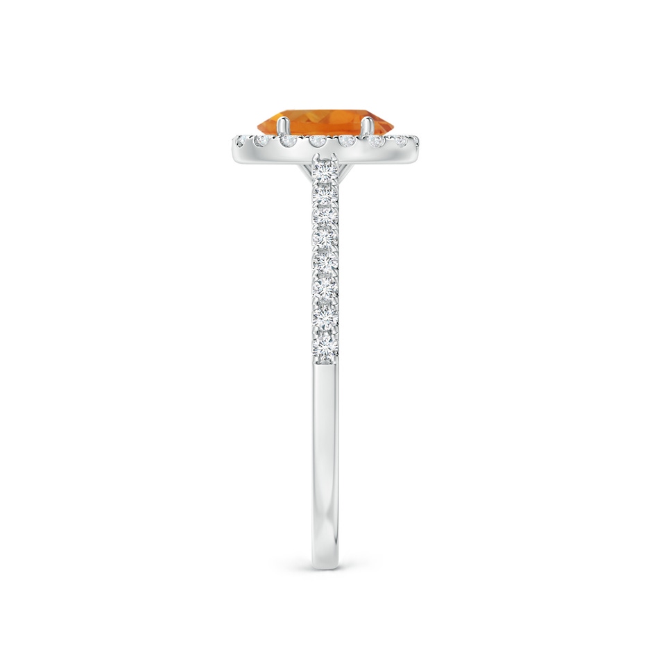 7x5mm AAA Prong-Set Oval Citrine Halo Ring with Diamond Accents in P950 Platinum side 299